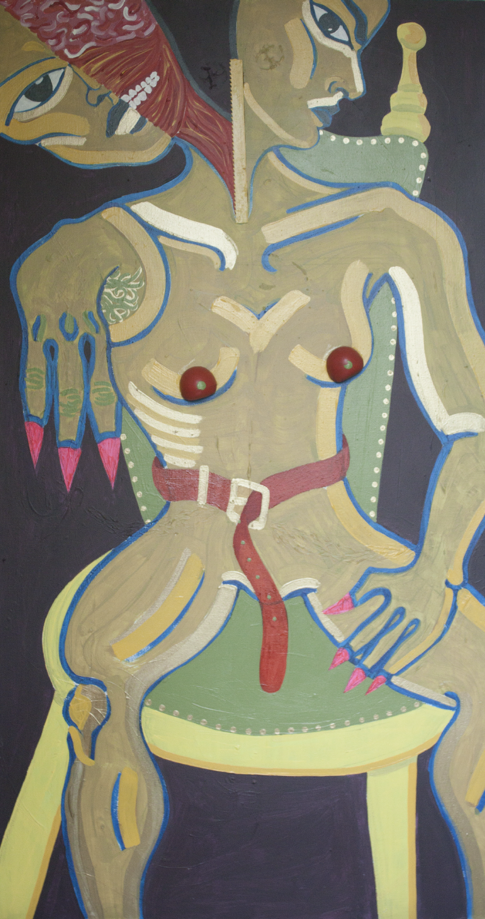 FUTANARI :
Acrílico, plástico y metal / lienzo
130 x 70 cm
2021
