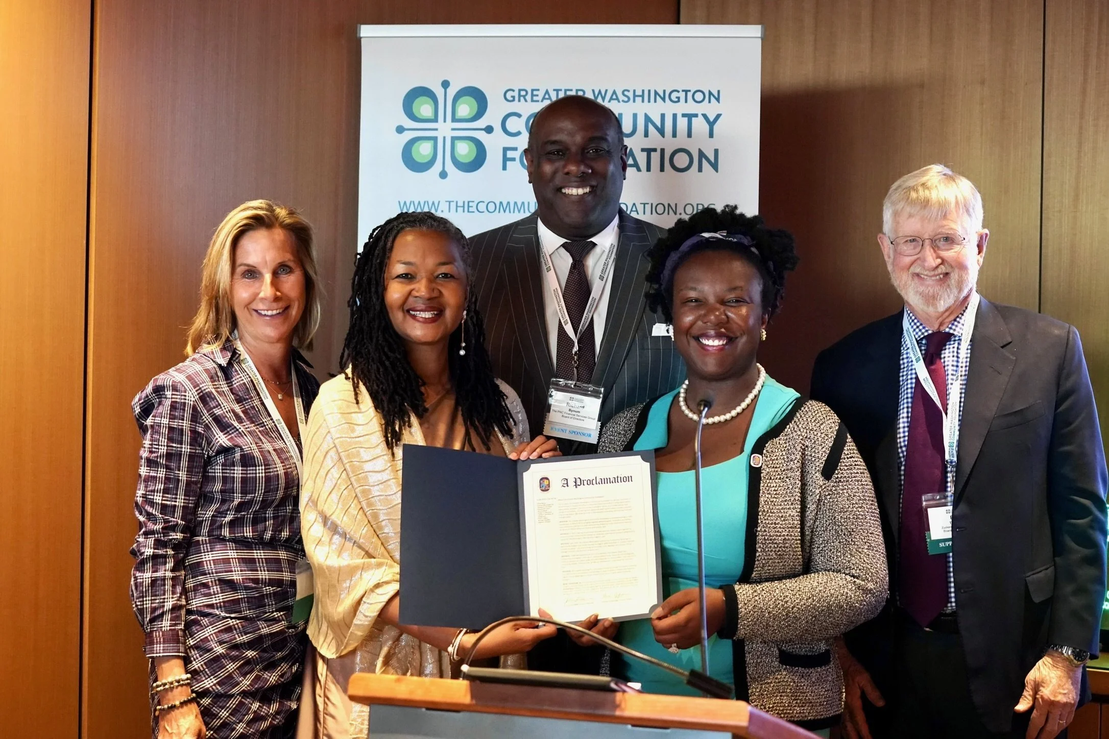 The Prince George’s County Council represented by Council Member Krystal Oriadha (District 7), presented The Community Foundation with a proclamation in honor of its 50th Anniversary