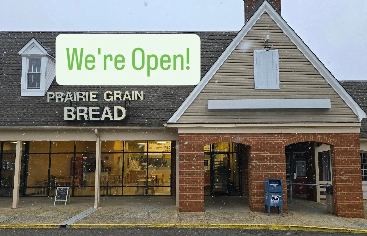 ❄️ We&rsquo;re Open in the Snow! ❄️

The snow may be falling, but we&rsquo;re still baking! Prairie Grain Bread Co. is open and ready to serve you fresh bread, sandwiches, and all your favorites. If the roads are too slick for a trip, no worries&mdas