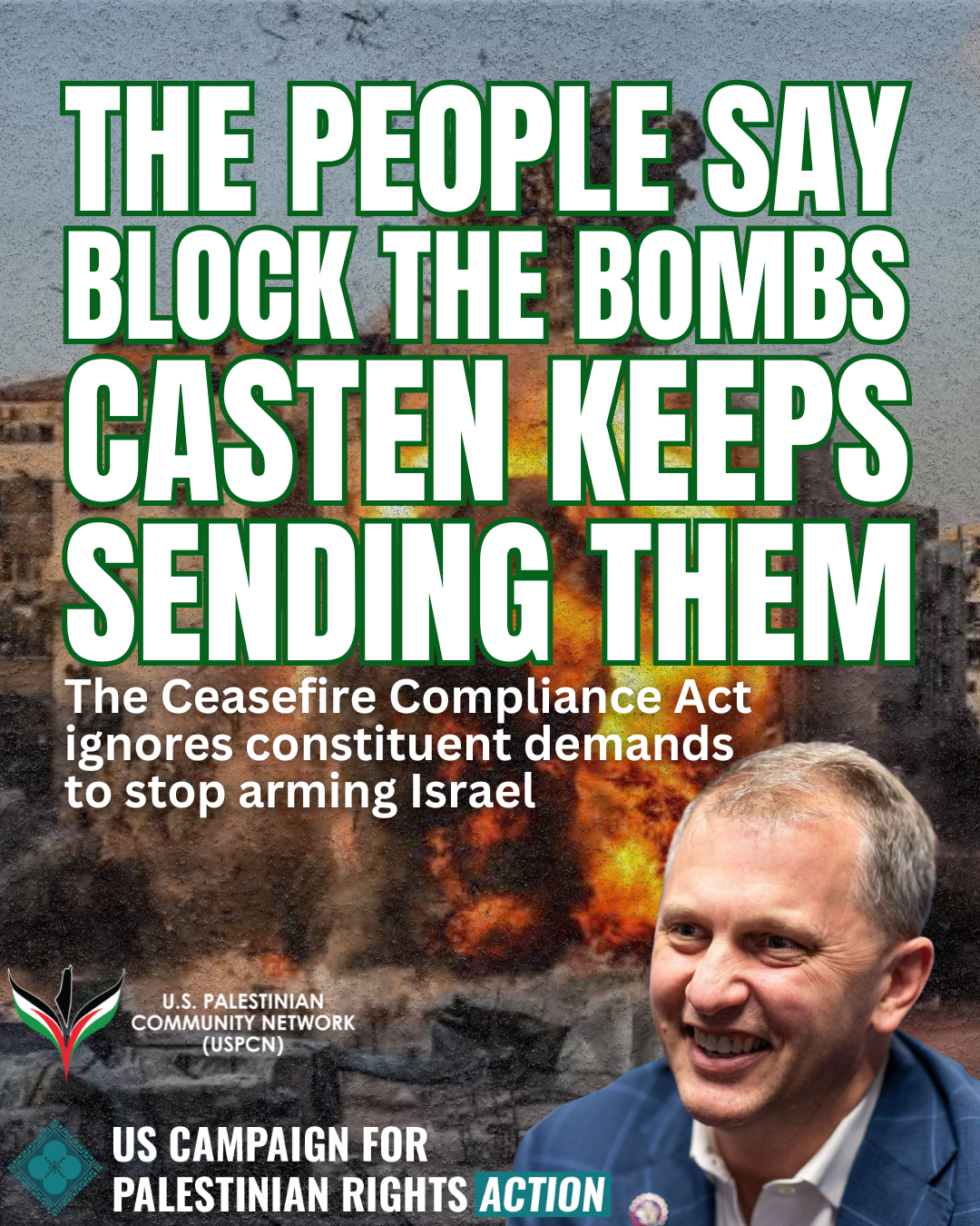Joint statement: The People Say Block the Bombs, Rep. Sean Casten Keeps Sending Them