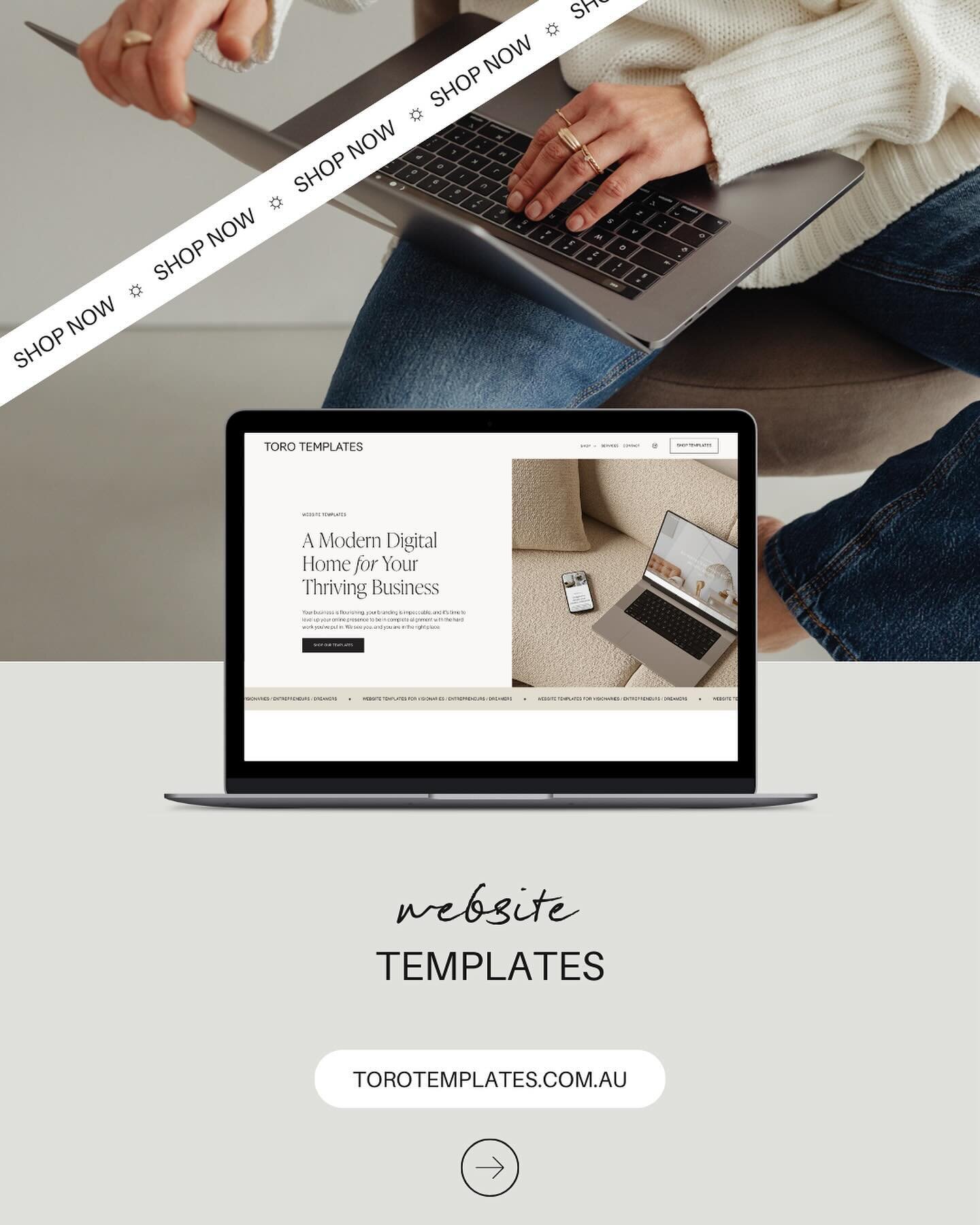 Today is the day - the launch of Toro Templates ✨

A lot of love and thought has gone into these templates to ensure you&rsquo;ve got the ✨best✨ done for you website.

All templates come with:
- A full video library on how to use &amp; update your si