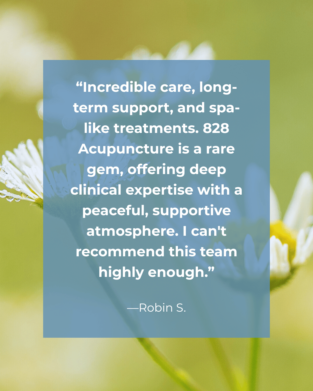 testimonial from a happy acupuncture client in Asheville