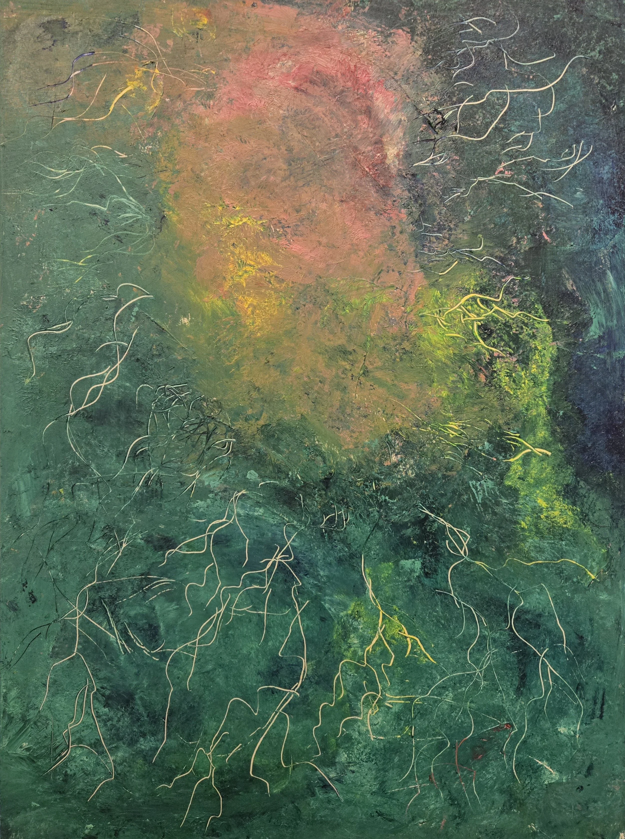 Aguamnos, 2026, 24 x 18 inches, Acrylic on wood panel