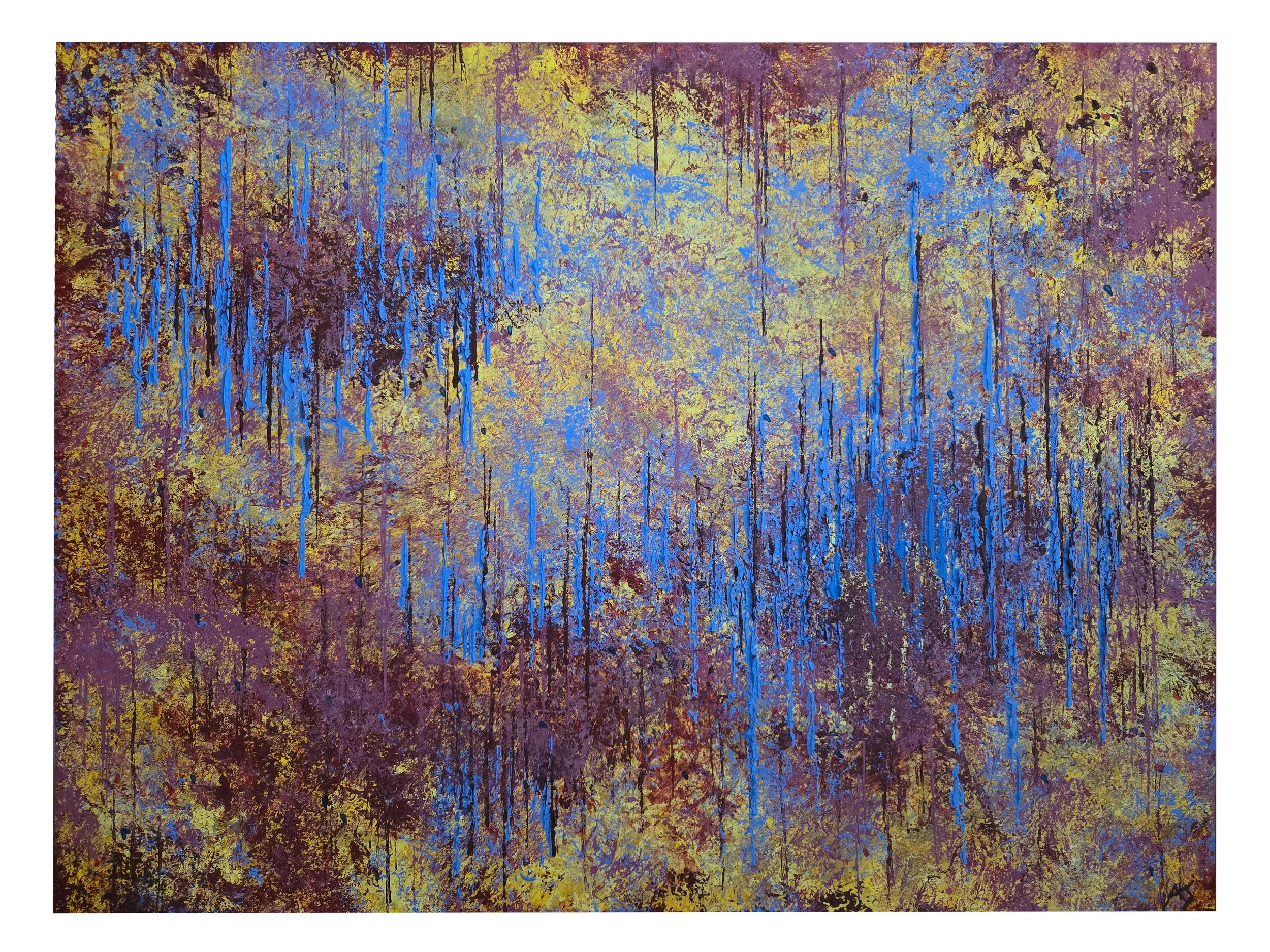 Composition No. 41, 2025, 18 x 24 inches, Acrylic and Marker on wood panel