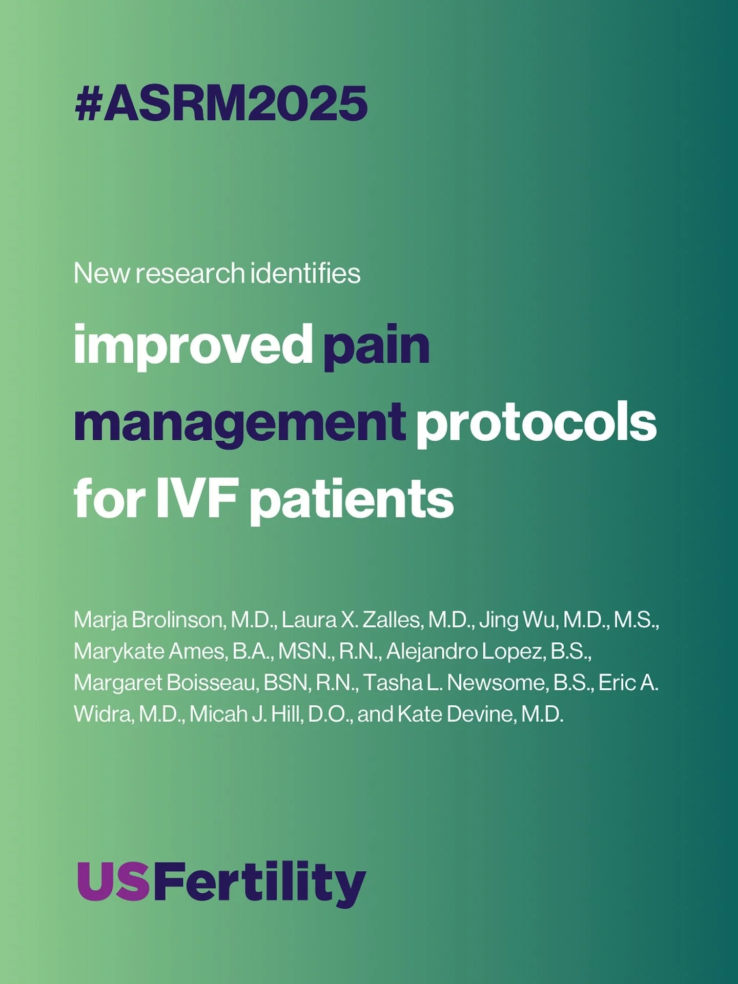What if fertility treatment recovery could be more comfortable?
 
New research from US Fertility, presented at the 81st ASRM Scientific Congress &amp; Expo, found that patients receiving an alternative pain management protocol incorporating NSAIDs af