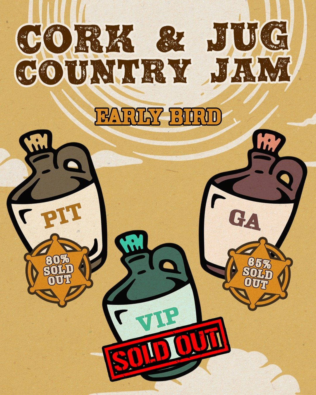 Early bird gets the worm! Early Bird VIP tickets are sold out, and limited PIT and GA tickets remain! Lock-in your entry and purchase your tickets now. 🍻🎻

🎵 @midland | @thetanyatucker | @buffaloco | @stephen.wilson.jr | @jadejacksonband | @joeand