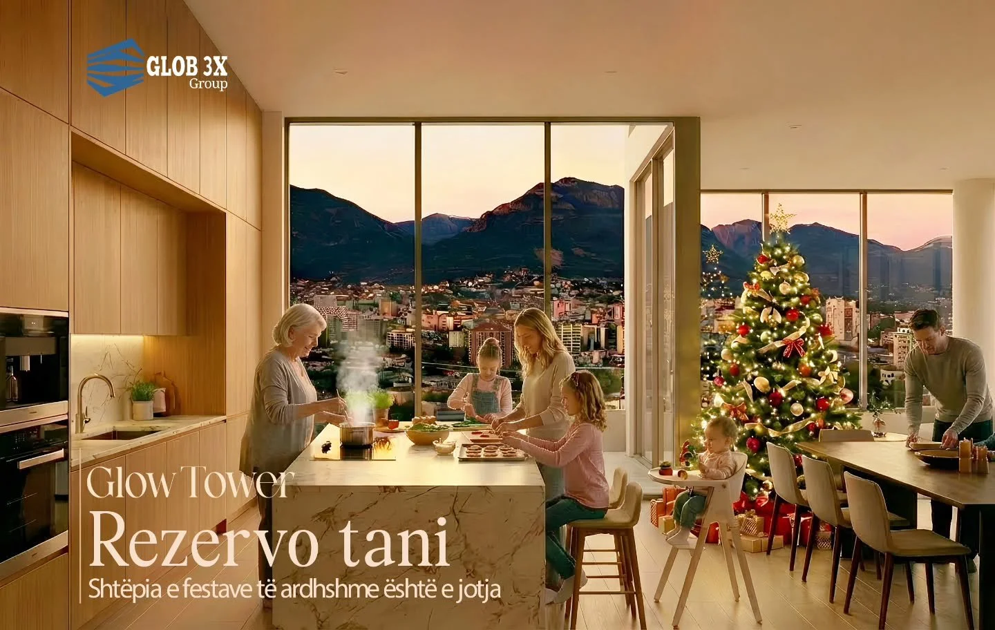 Nj&euml; dhurat&euml; q&euml; nuk harrohet kurr&euml;!
Apartamente ekskluzive n&euml; Glow Tower &ndash; Rezervo tani p&euml;r t&euml; festuar ndryshe k&euml;t&euml; fundvit!

An unforgettable gift this season. 
Exclusive residences at Glow Tower &nd