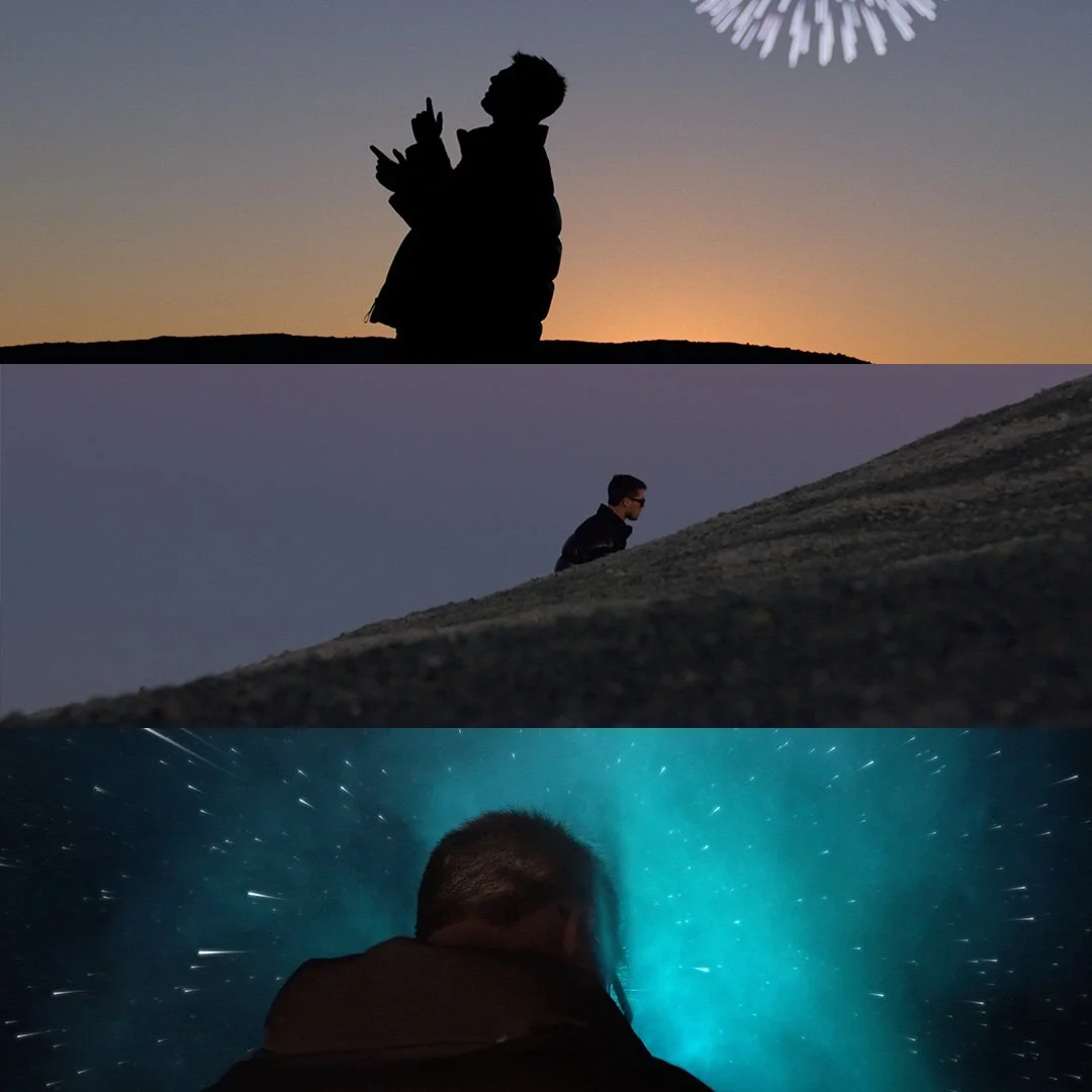 Scène cinématique colorée