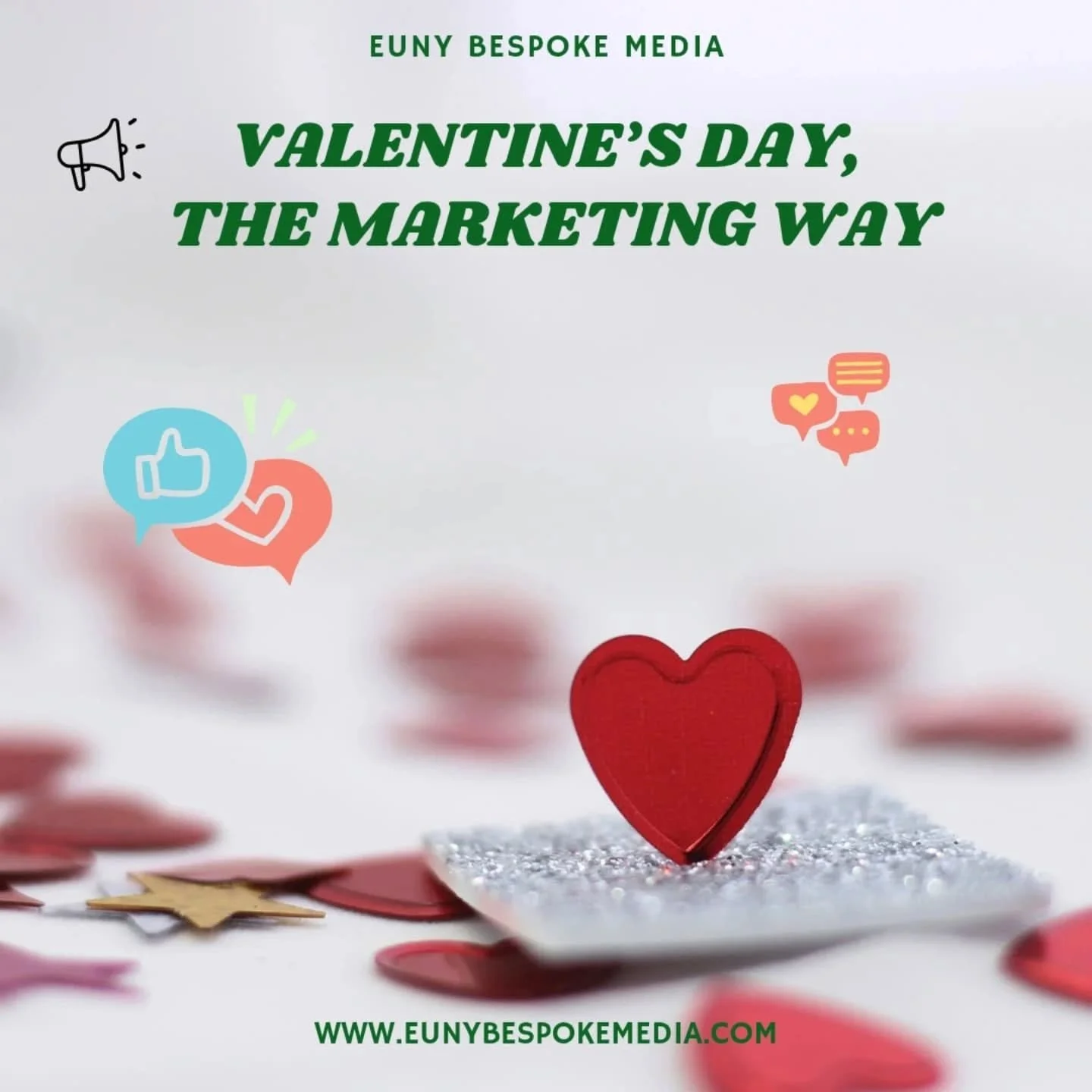 Valentine's Day Edition, the Marketing Way by @eunybespokemedia.

Treat your business this day with our well-curated services such as Content Writing, Website Design and Management, Social Media Management, Email Marketing, and Speaking Engagements. 