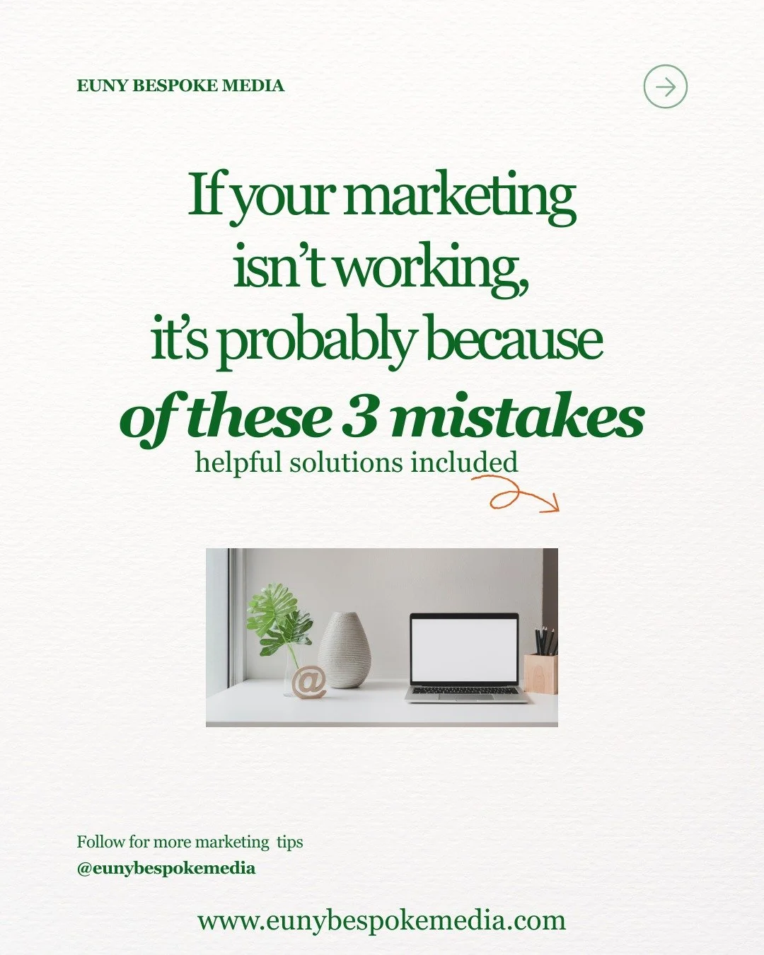 As the year draws to a close, create a marketing audit of your business. Here are some common marketing mistakes you may encounter in the operational scope of your business.

Swipe to see the marketing mistakes and learn how to fix them.

Key takeawa