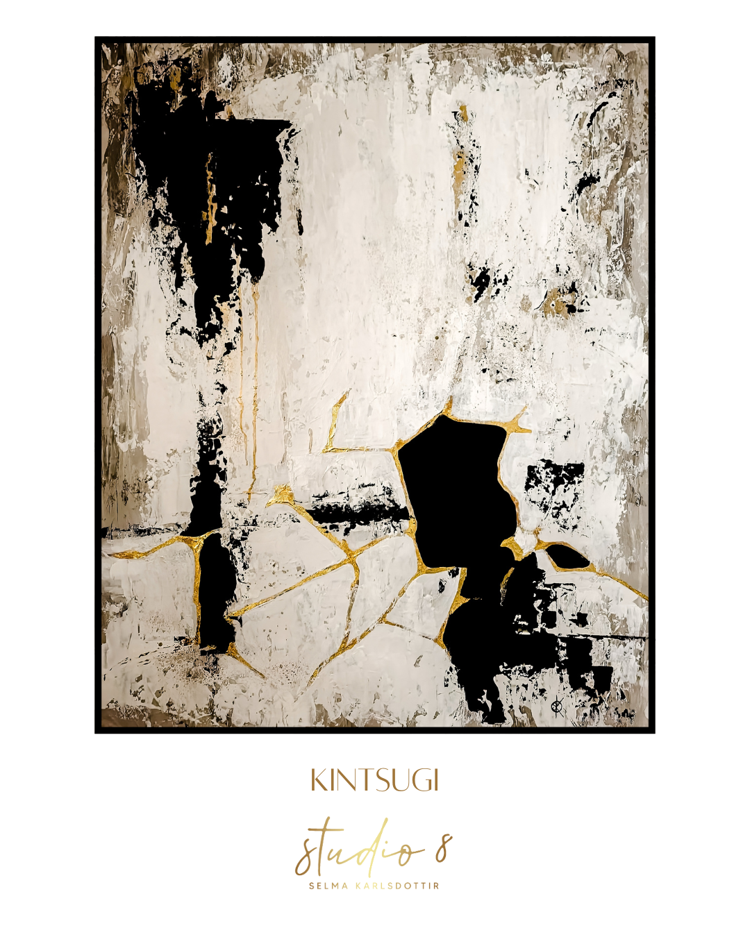 Kintsugi | Acrylic, Gold Leaf & Spray Paint on Canvas 80x100 cm | 2025