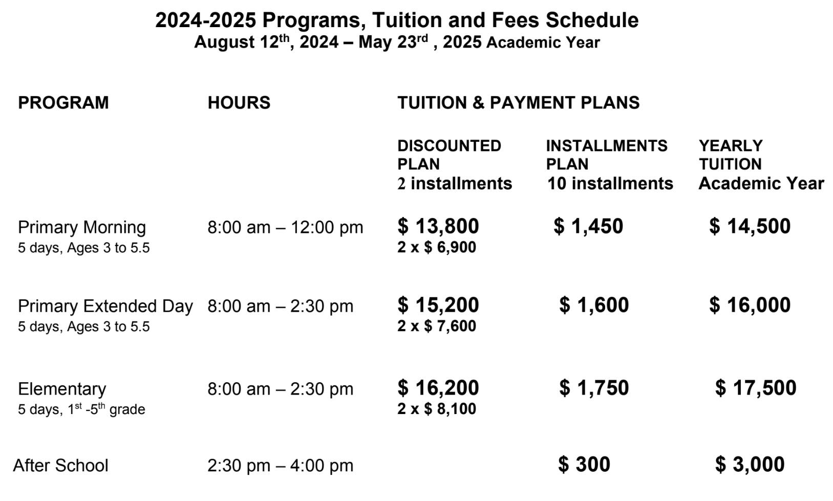 Tuition — Bluebonnet Montessori School of Lakeway
