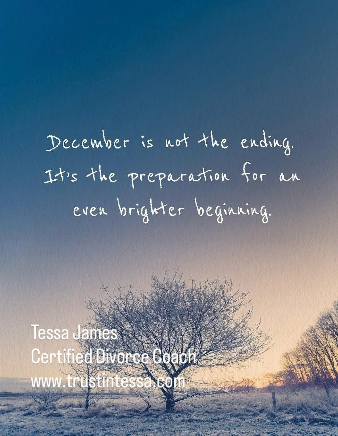 Filing for a legal separation or divorce in December might offer advantages like avoiding the January court backlog. Separating in December can also provide clarity on the relationship&rsquo;s future. #trustintessa #divorce #divorcecoach #divorcesupp