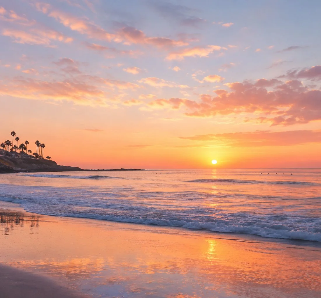 Beach at sunrise