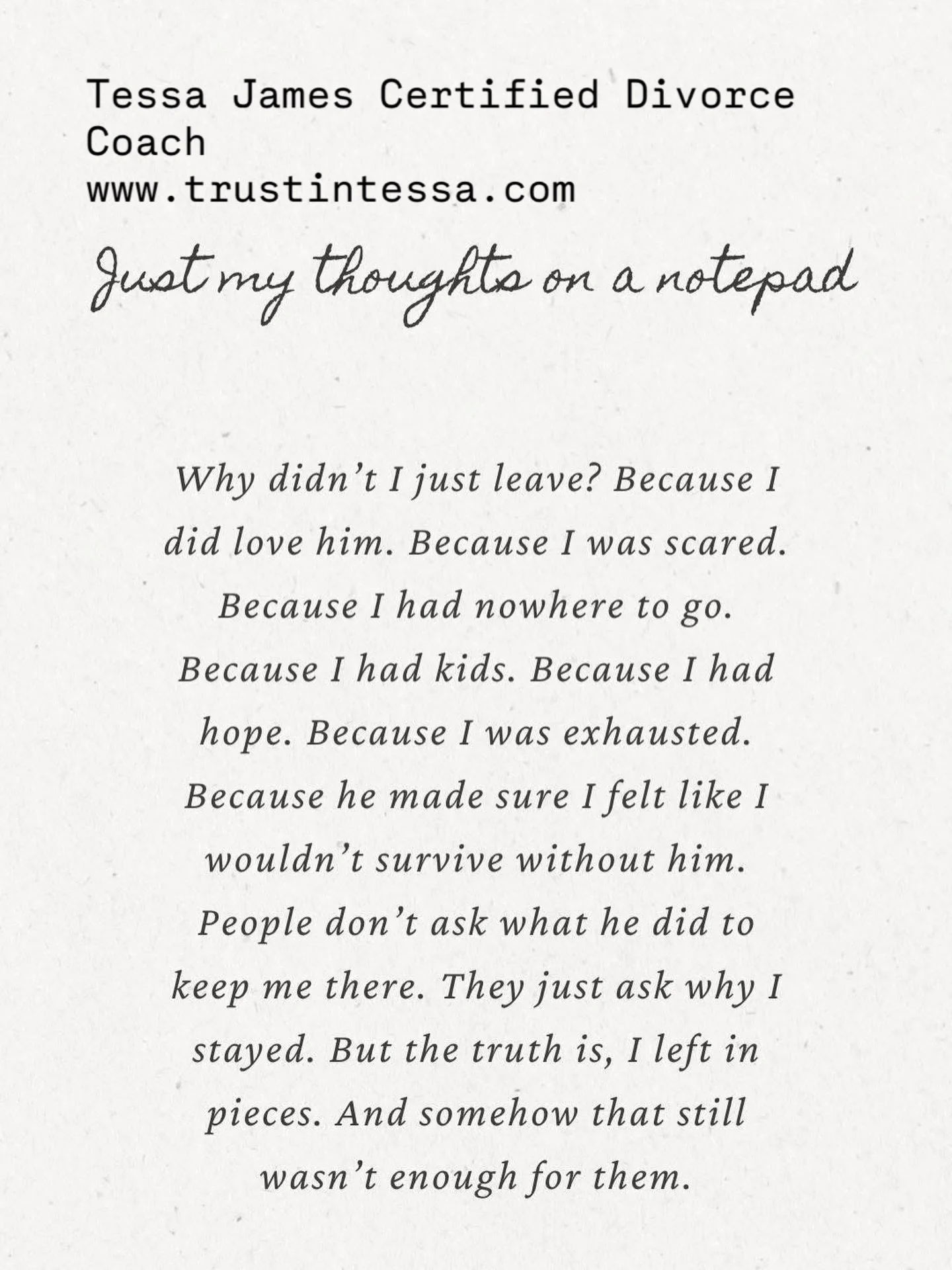 Let discuss&hellip;. See you in the comments. #divorcesupport #divorcecoach #trustintessa #divorcedrama #divorcerecovery