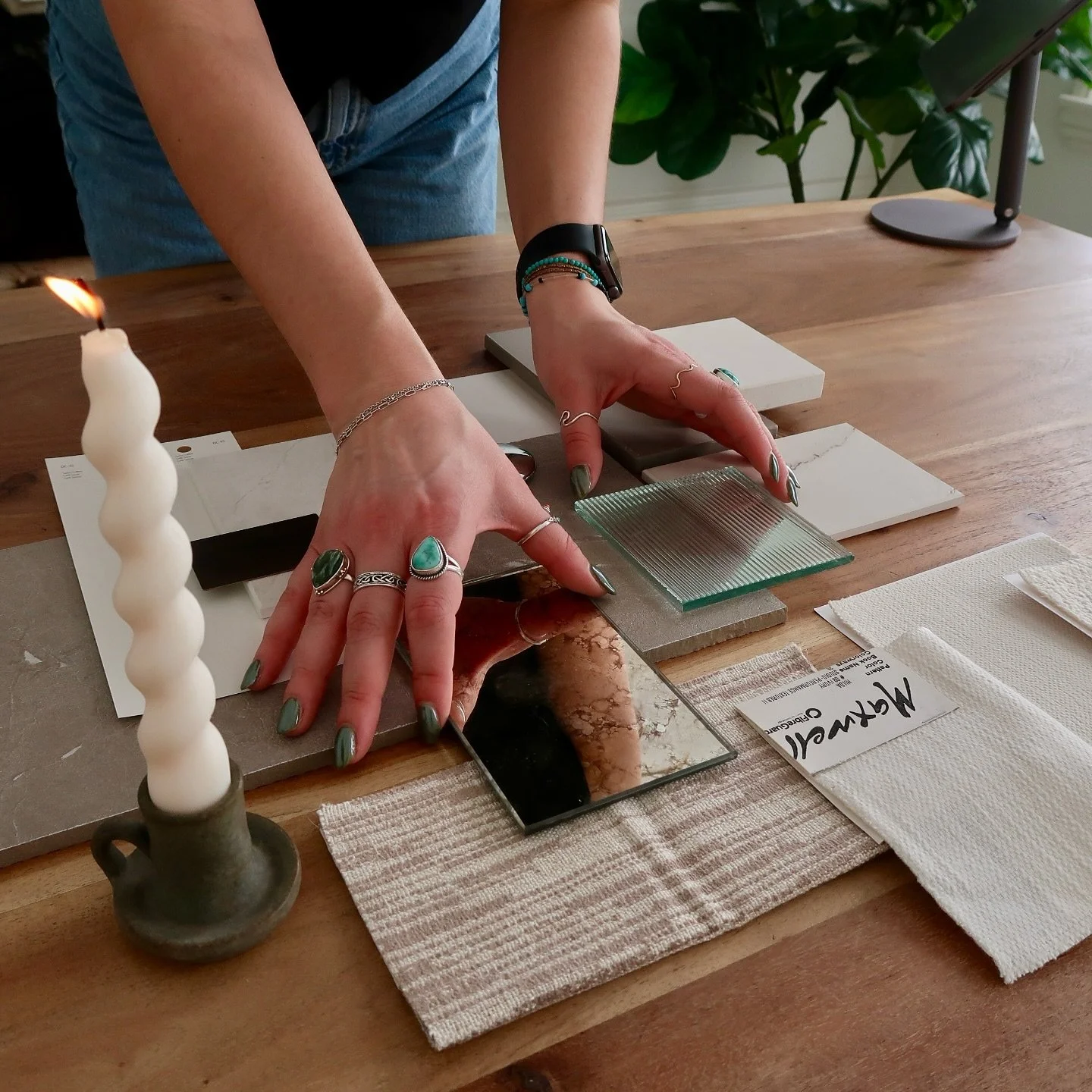 On deck: a new contemporary material palette for an upcoming residential design project. Already obsessed with how these surfaces play off each other, stay tuned for more sneak peeks ! 🤍

&mdash;&mdash;&mdash;
#moodboard #designinspiration #interior