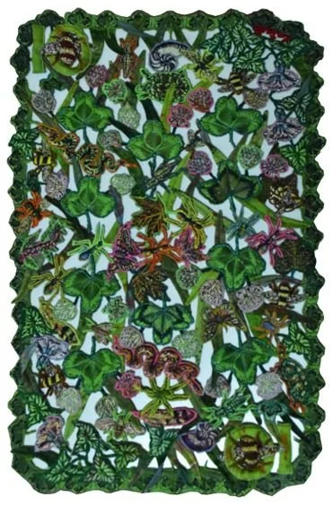 "Ten of Clubs" by M. Joan Lintault 28" x 18"