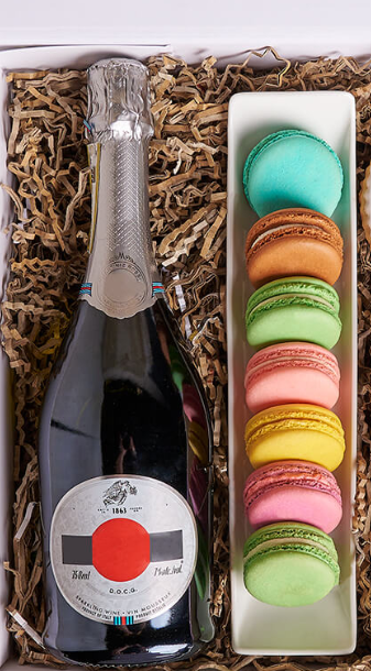 Champagne, Orchid & Treat Gift Box