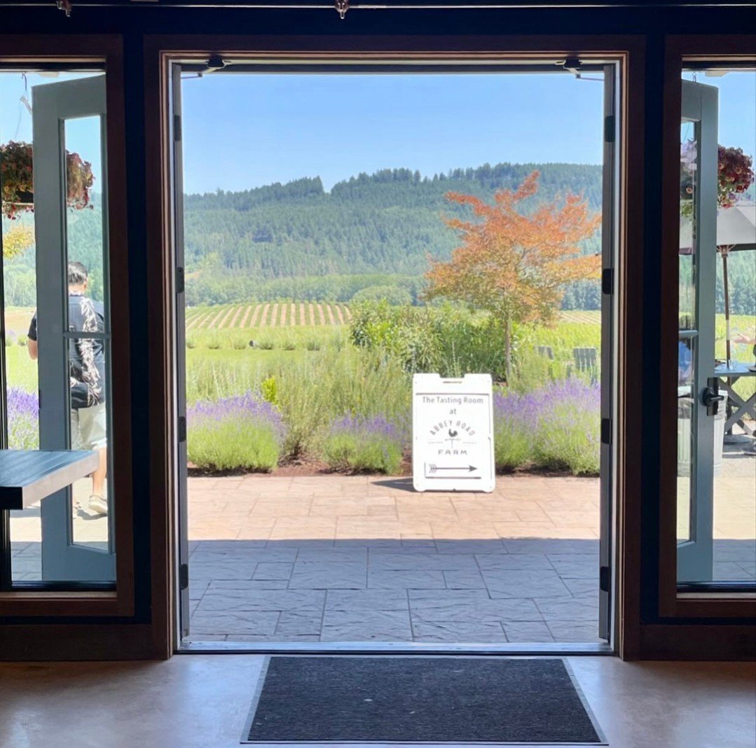 Sunshine and gorgeous views await you this weekend! Stop by @abbeyroadfarm for wine tasting, snacks, and lawn games. Indoor and outdoor seating, including covered pergolas and picnic tables on the lawn, makes for the perfect spot to enjoy wine with a