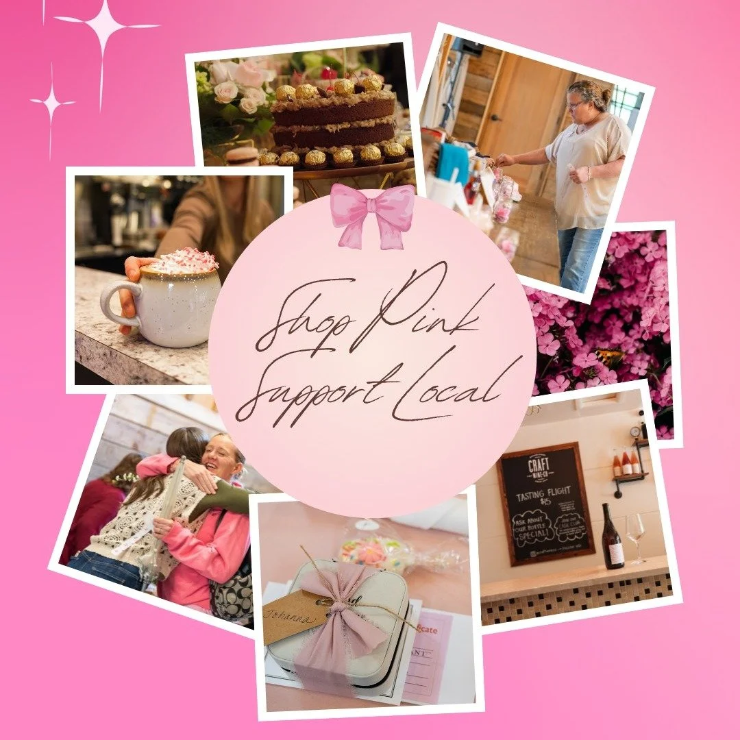 October is Breast Cancer Awareness Month! Many of our members have joined this year's Shop Pink campaign in support of @with.courage (swipe for the list)! Visit these businesses throughout the month of October and shop, dine, or purchase featured &ld
