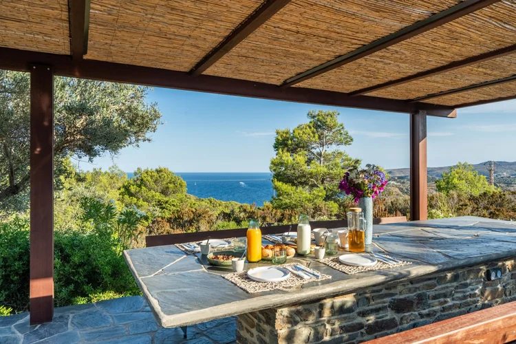 Dining at a luxury villa in Cadaqués, Spain