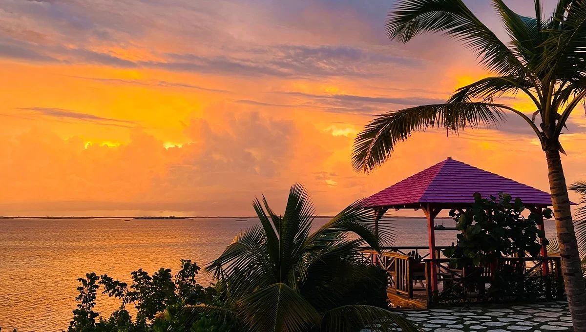 Pink Sands Villa-Sunset over gazebo.jpg