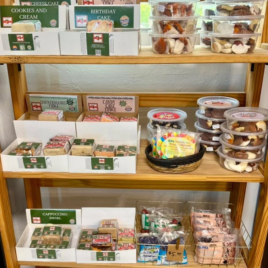 Stopping in to pick peaches and want a little extra something? Swing through the shop on your way out. We've got snacks, local goodies, and all kinds of fun finds to take home along with your peaches.

Come see us during the week!
Open Wednesday thro