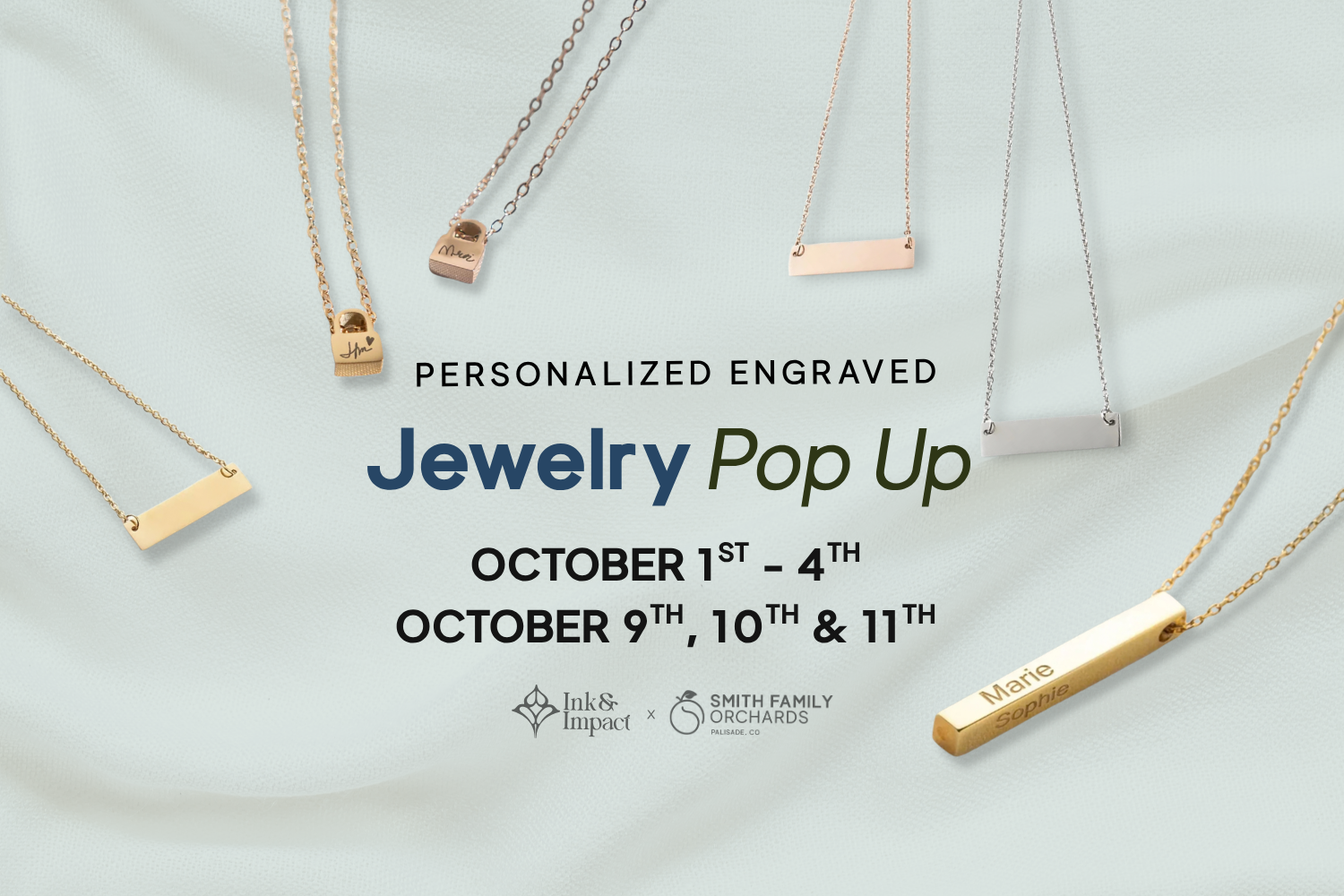 Personal Engraved Jewelry Pop-up