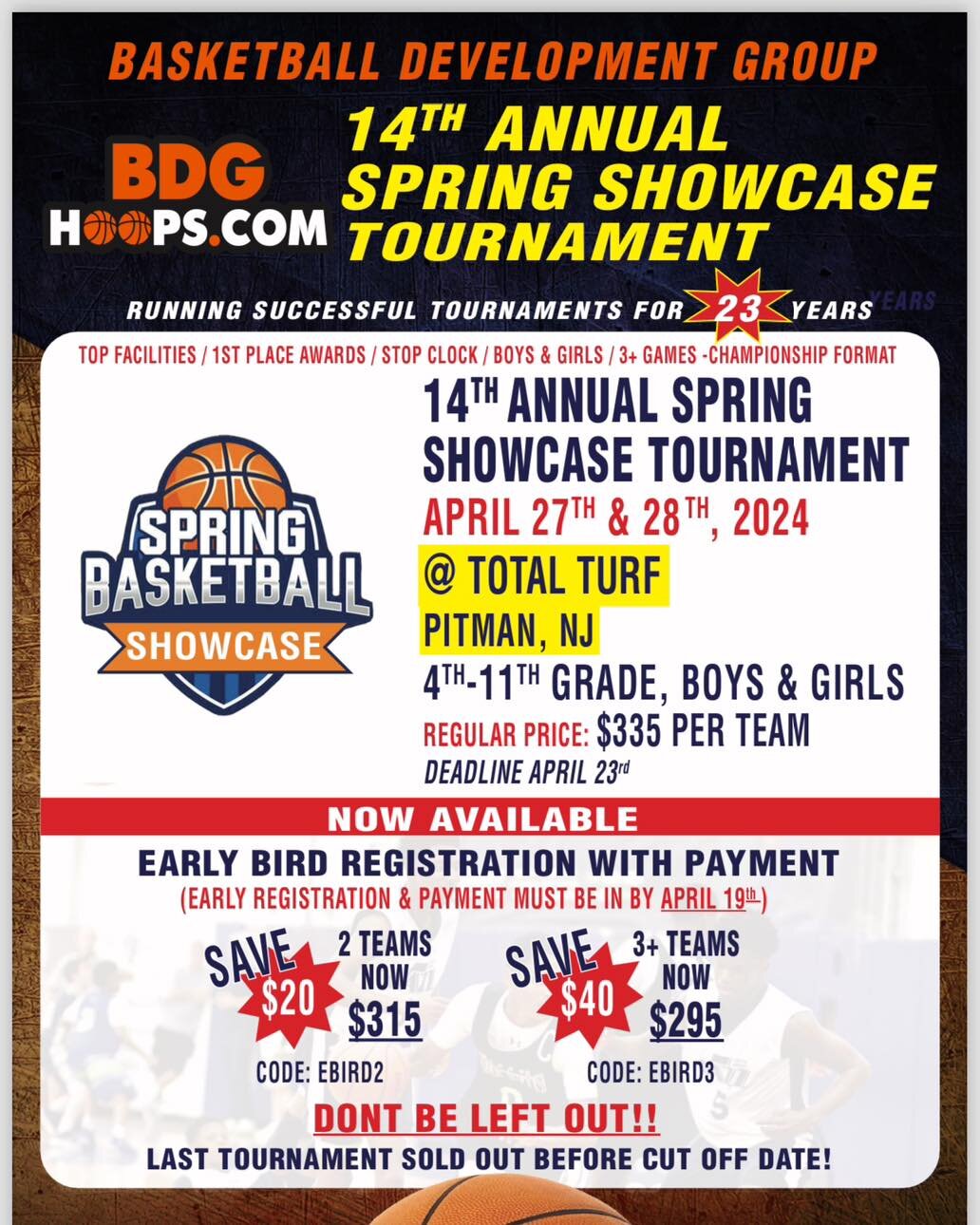 🔥DON&rsquo;T MISS OUT! IT WILL SELL OUT! REGISTER NOW AT WWW.BDGHOOPS.COM🔥