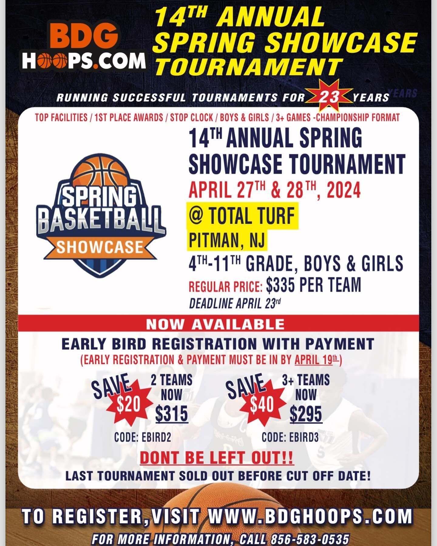 🔥TIME IS RUNNING OUT REGISTER NOW AT WWW.BDGHOOPS.COM🔥