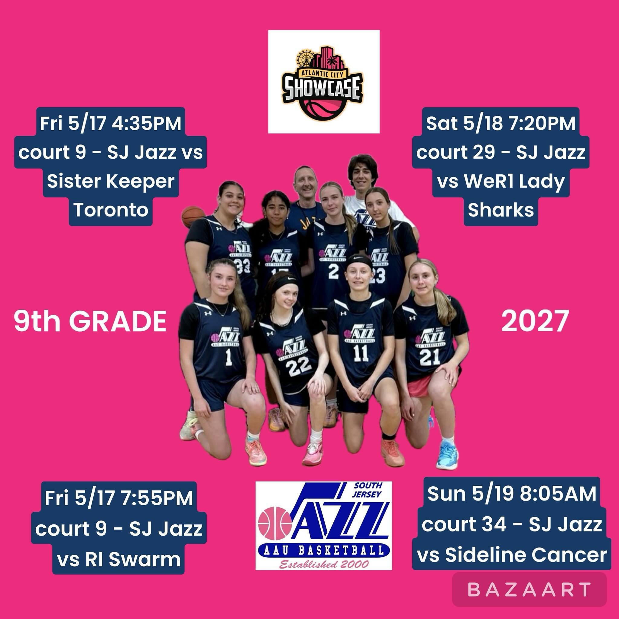 🔥BEST OF LUCK TO OUR SJ JAZZ 9th GRADE TEAM IN THE AC SHOWCASE! COME CHECK OUT OUR TALENTED GIRLS SHOWCASE THEMSELVES! GO JAZZ!🔥