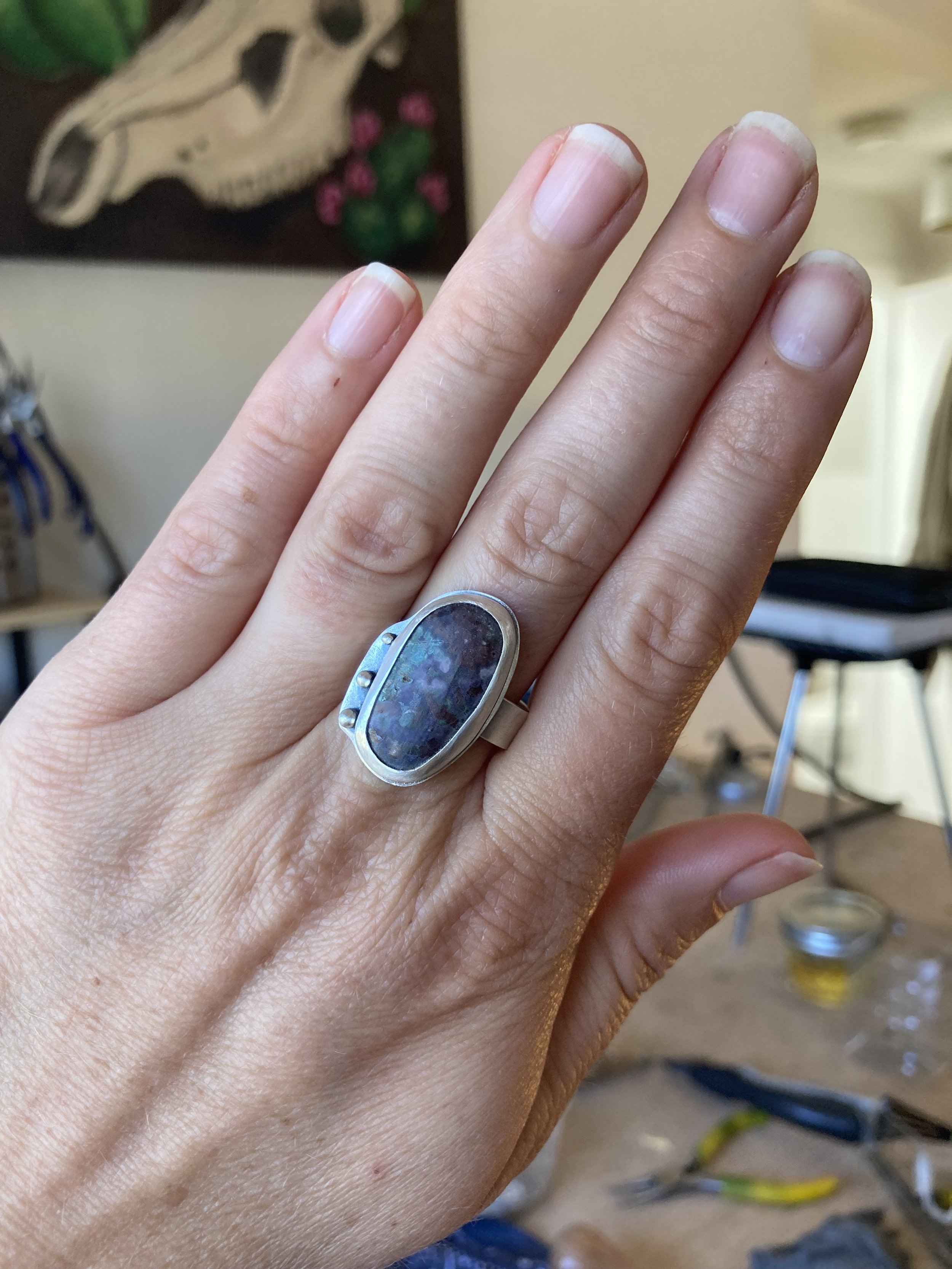 Malachite Ring Size 10