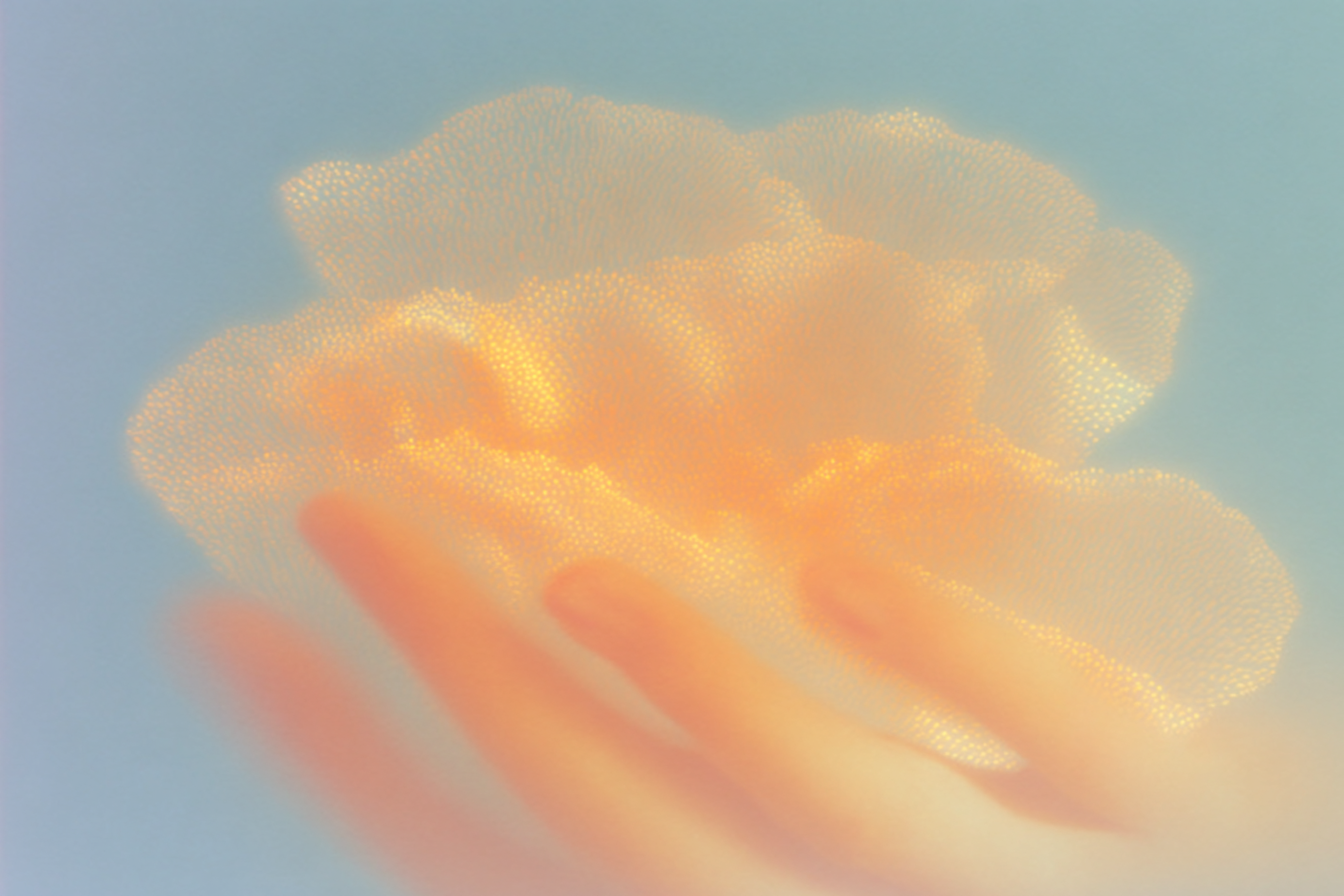 Soft abstract organic shapes representing nervous system overwhelm, chronic stress, and burnout.