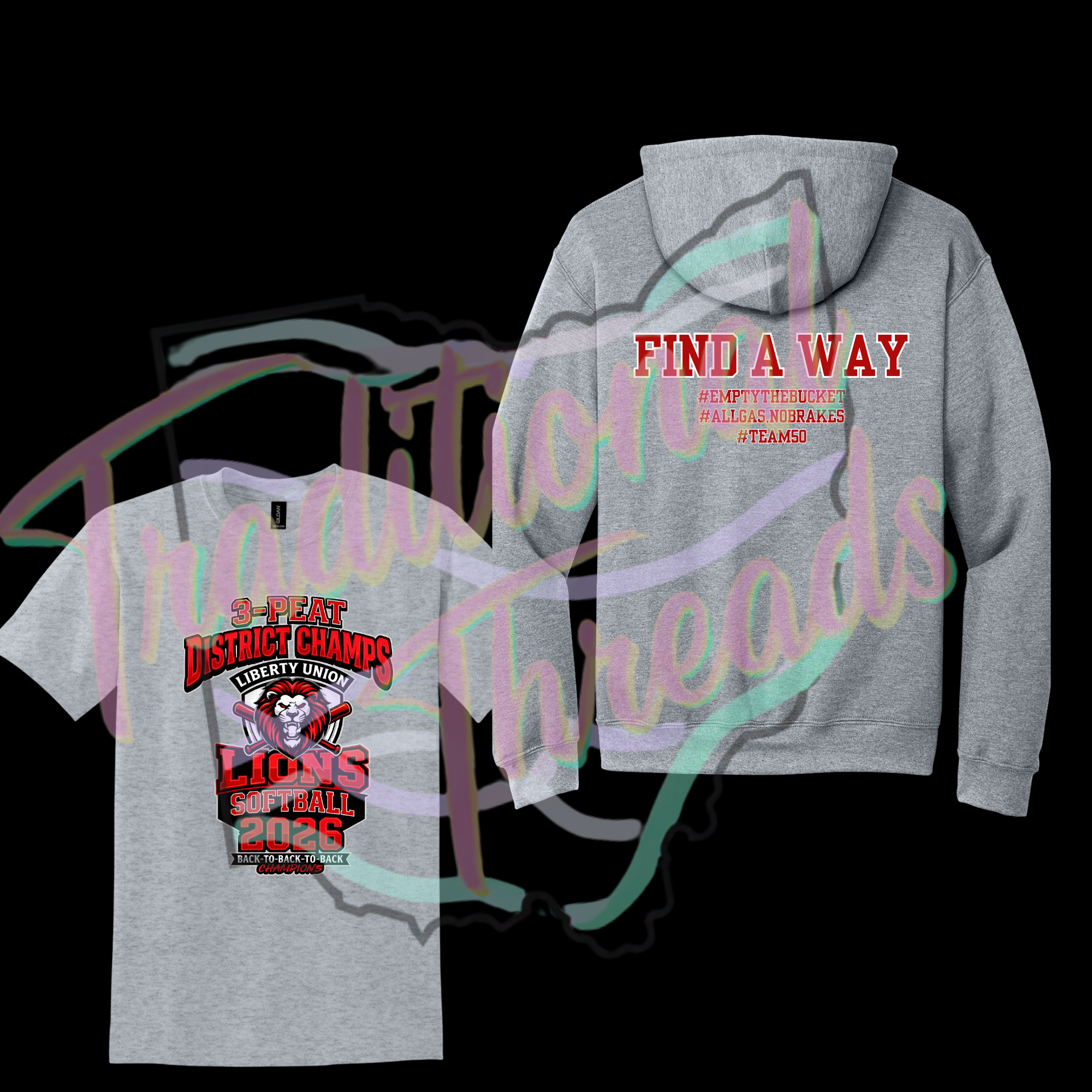 3-PEAT Softball District Champ Apparel