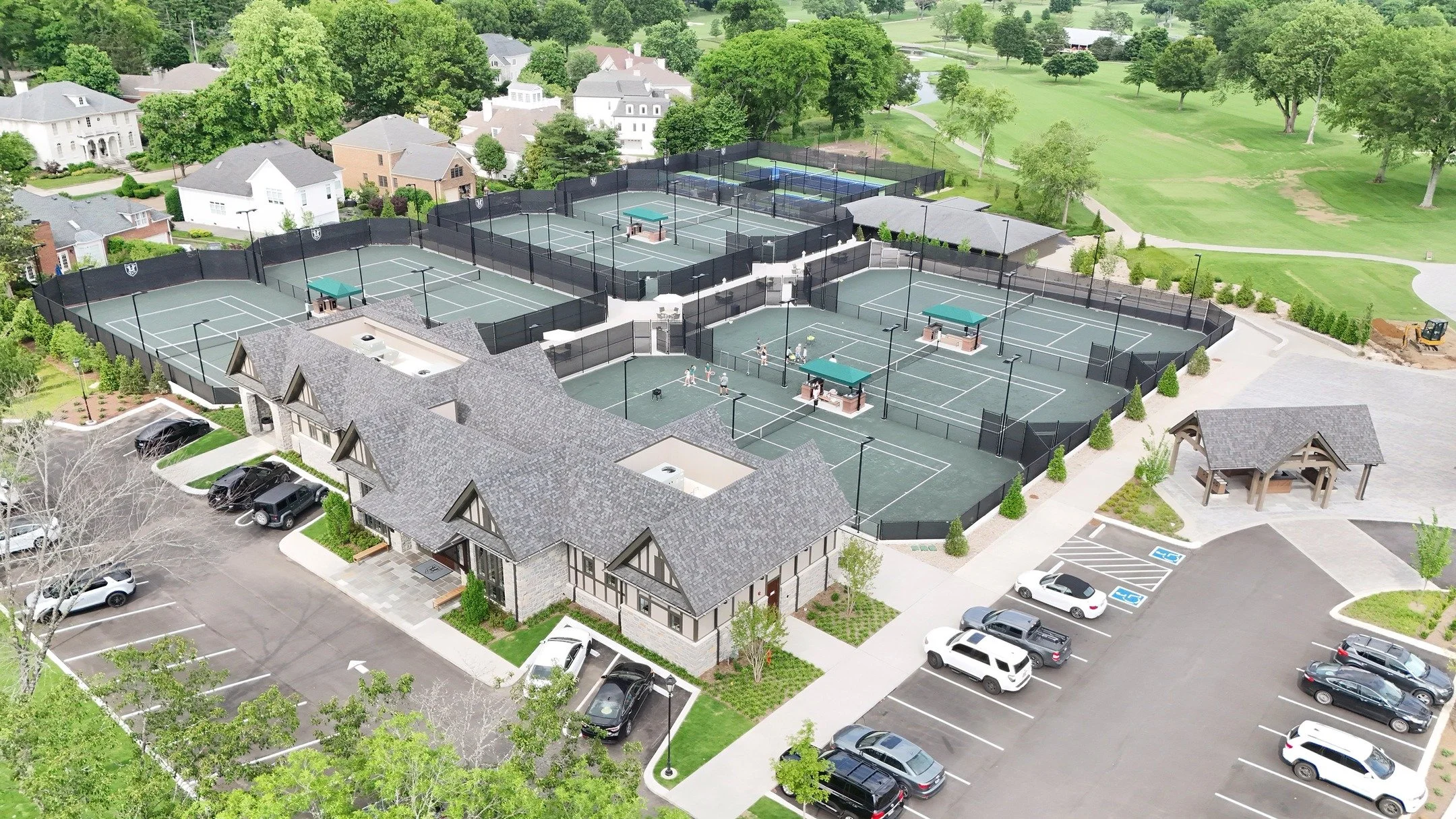 We keep sharing this one and it keeps looking better. Hillwood CC Tennis Center. Great project with @hillwoodcc @vanpondarchitectpllc, @solomonbuilders, @casellainteriors, @bargecivil
