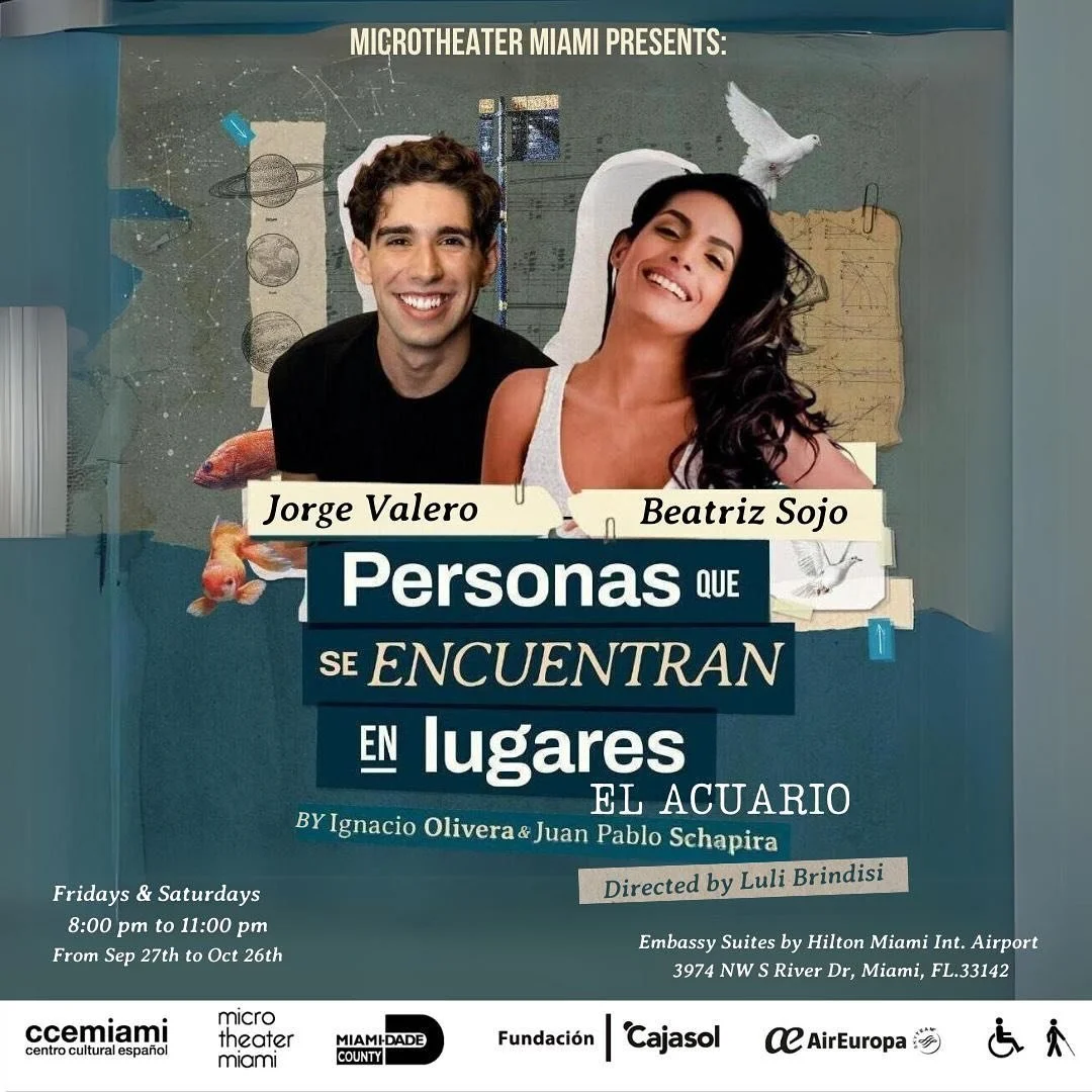 Catch me @microtheatermiami in &ldquo;Personas Que se Encuentran en Lugares: El Acuario!&rdquo; Every Friday and Saturday from September 27th to October 26th! 
Watch as Juan tries to flirt his way into a mysterious girl&rsquo;s heart on her visits to
