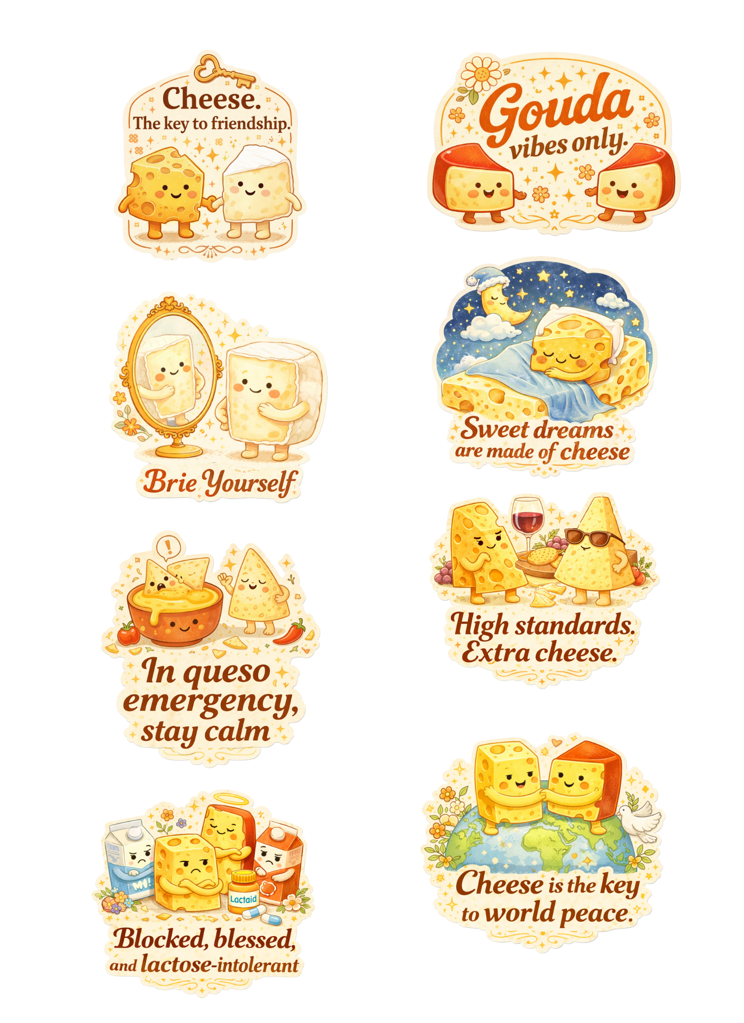 The Cheese Appreciation Sticker Pack