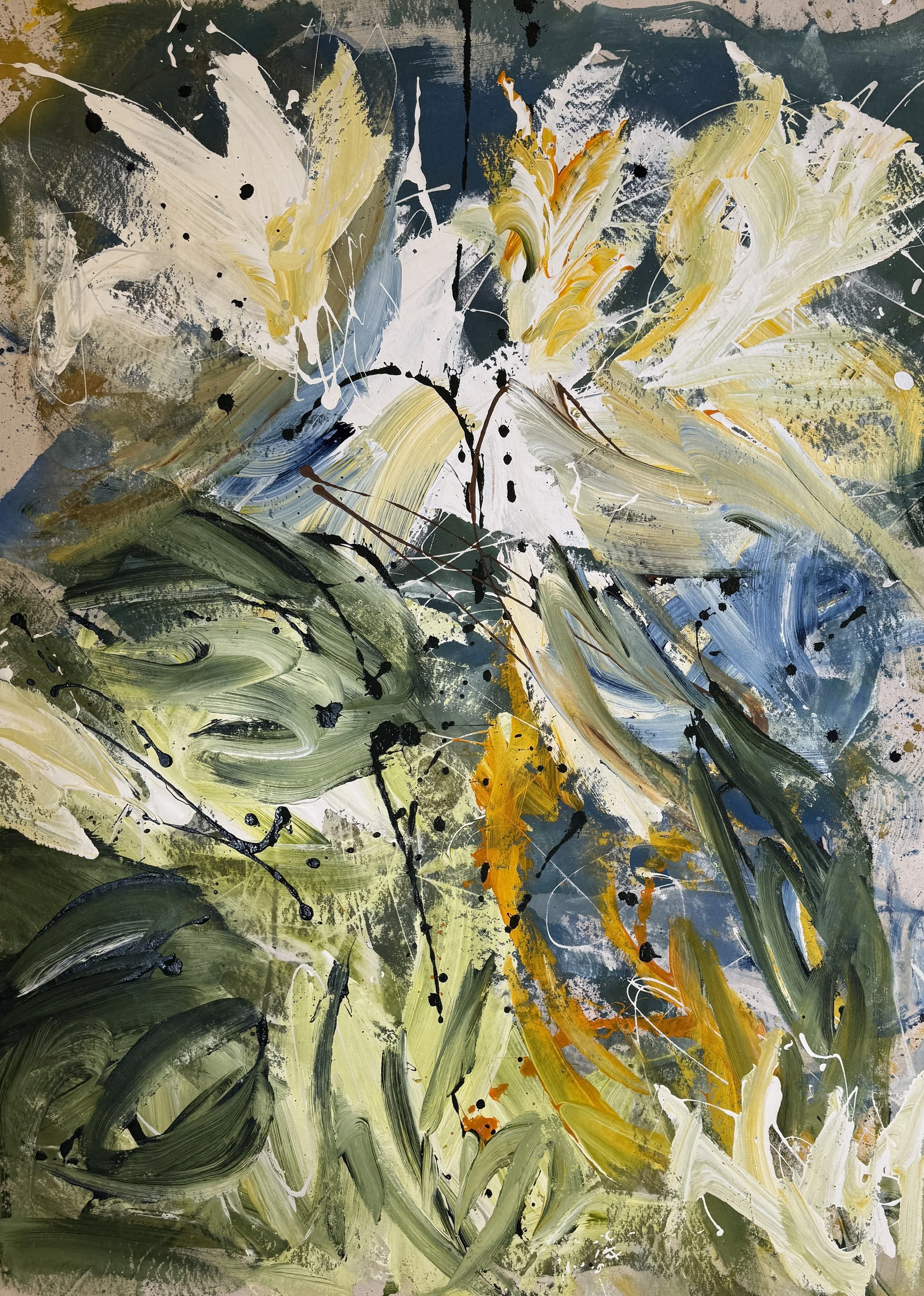 White Lillies 52"x40"