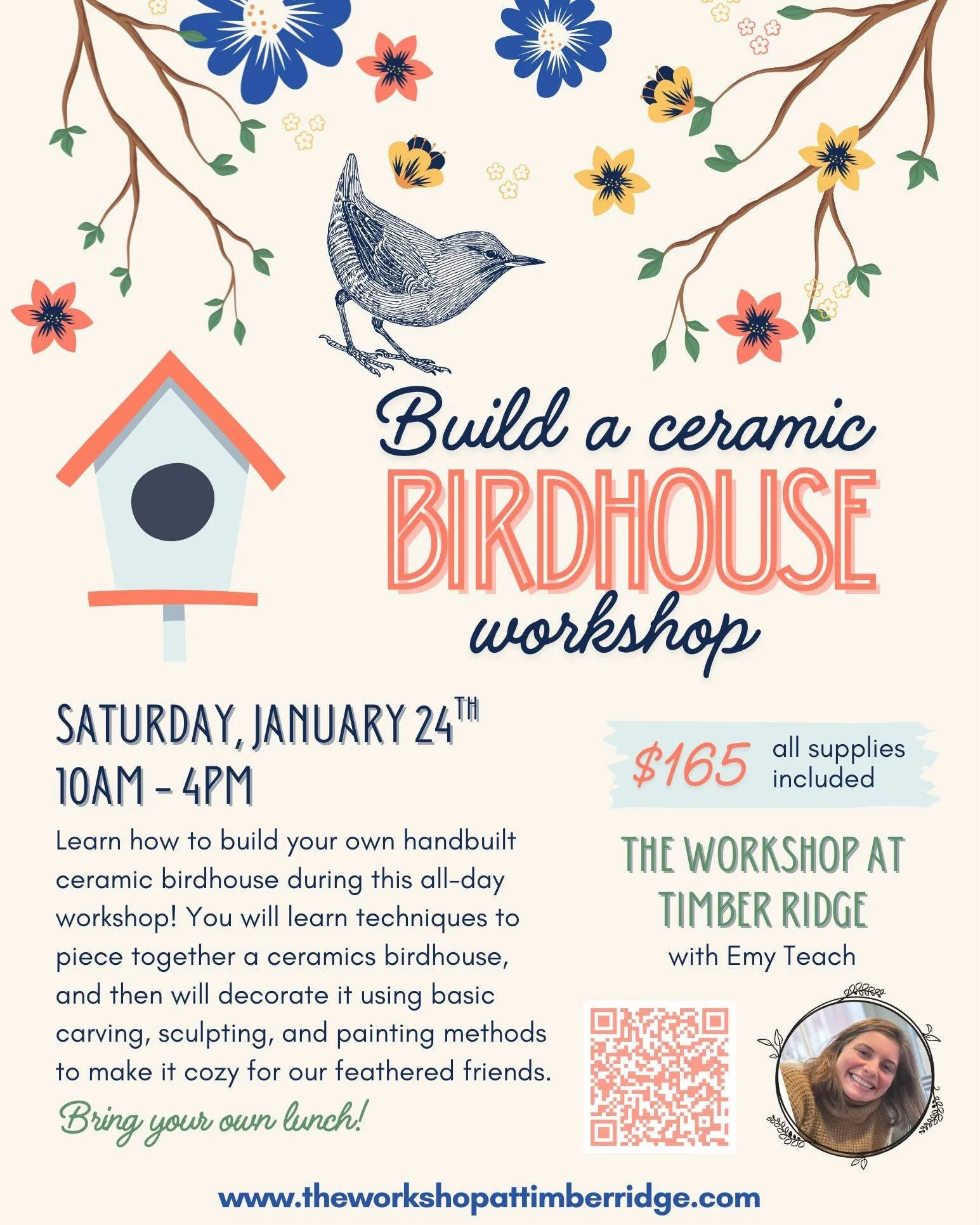 Get your yard ready for SPRING! It's not easy to think about the spring with these cold temps of January, but that's the perfect time to stay inside and get creative AND build something nice for our feathered friends! Come meet @emyteach who will gui