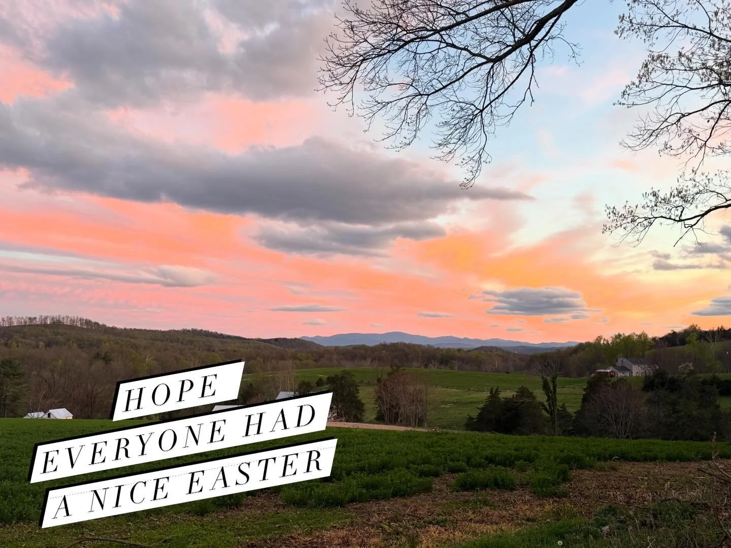 Beautiful end to the busy week and holiday weekend&hellip;Hoping you all who live in this area got to enjoy the beautiful Easter-like sunset tonight! Looking forward to more fun spring things with our community supporting us. We are very grateful. 🌸