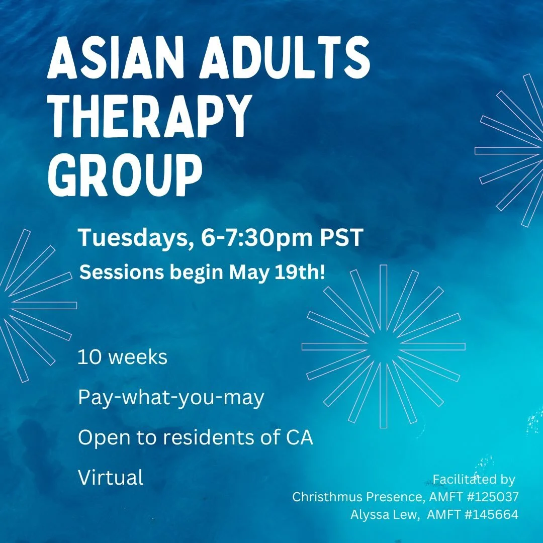 💬 If you or someone you know is looking for a supportive group of Asian folx, you&rsquo;re invited to join our next group offering!

📅 Sessions start on May 19th
💻 Online
💵 Pay what you may

🔗 Check out the link in my bio to learn more &amp; reg