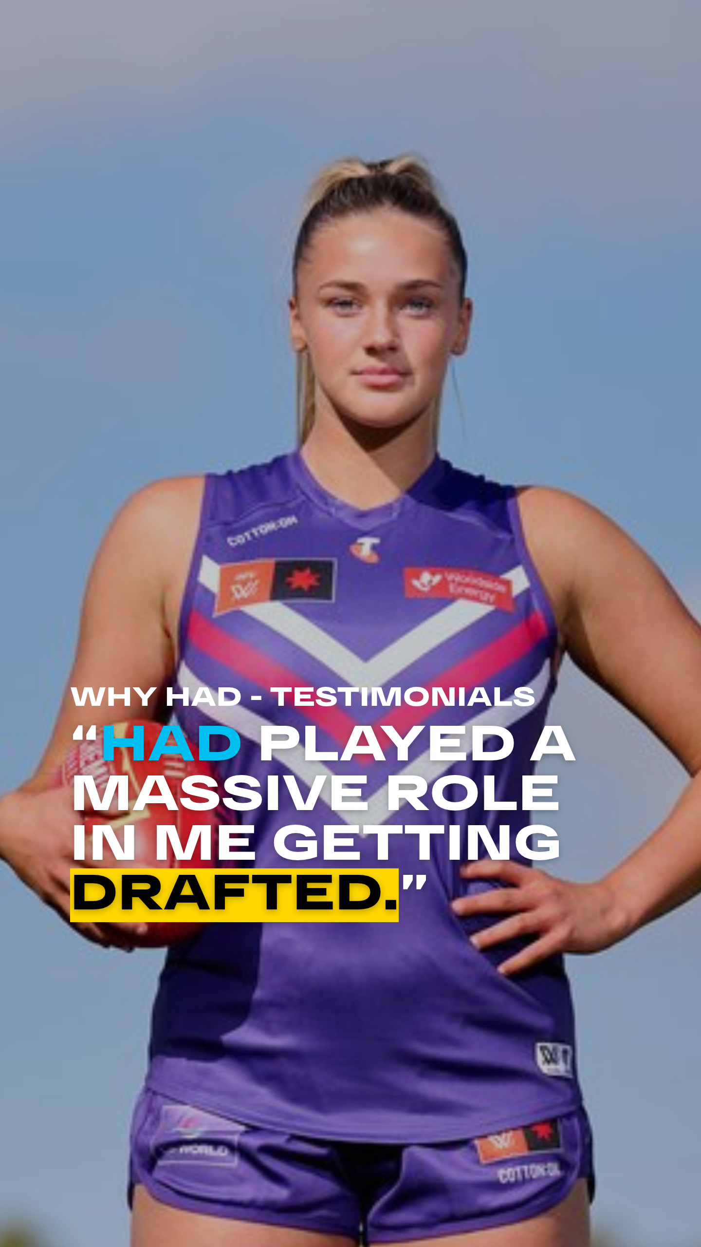 Georgie Brisbane drafted with Pick 14 by Fremantle Football Club in the 2024 AFLW National Draft