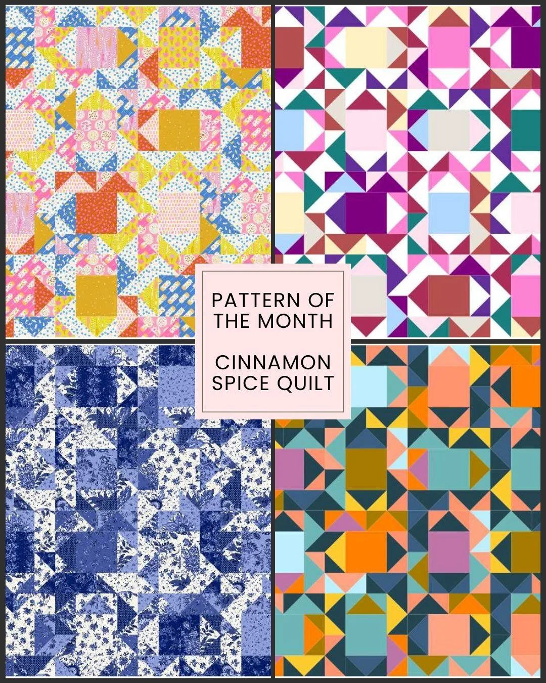 LOOK 👀 WHAT'S NEW! For 2024, I am offering a Pattern of the Month SALE - Each month, I will highlight one of my quilt patterns and offer both PDF and paper versions at 50% - all month long!
ㅤ
I had to start the program off right - with my most popul