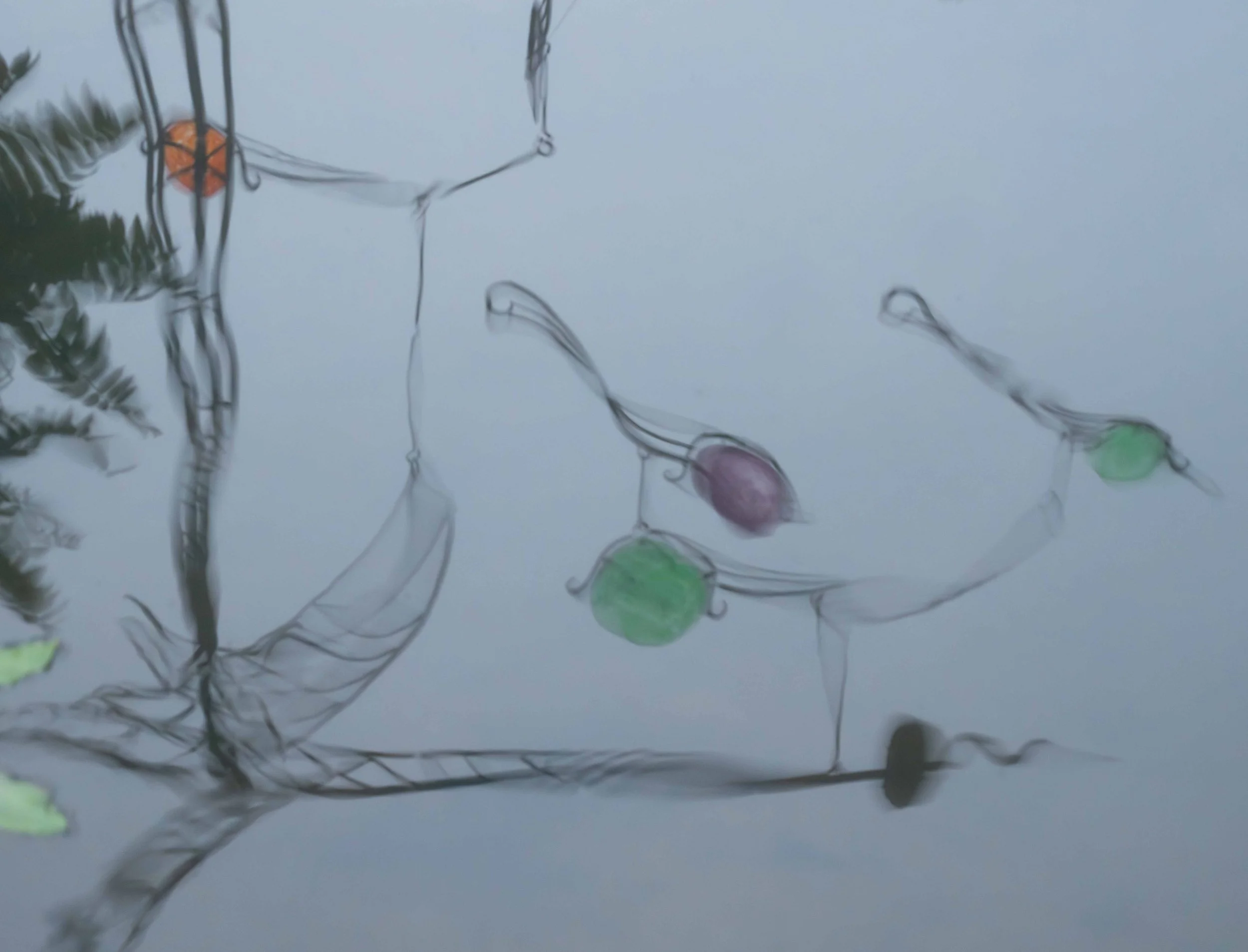 abstract image of a sculpture at Kingsbrae Gardens