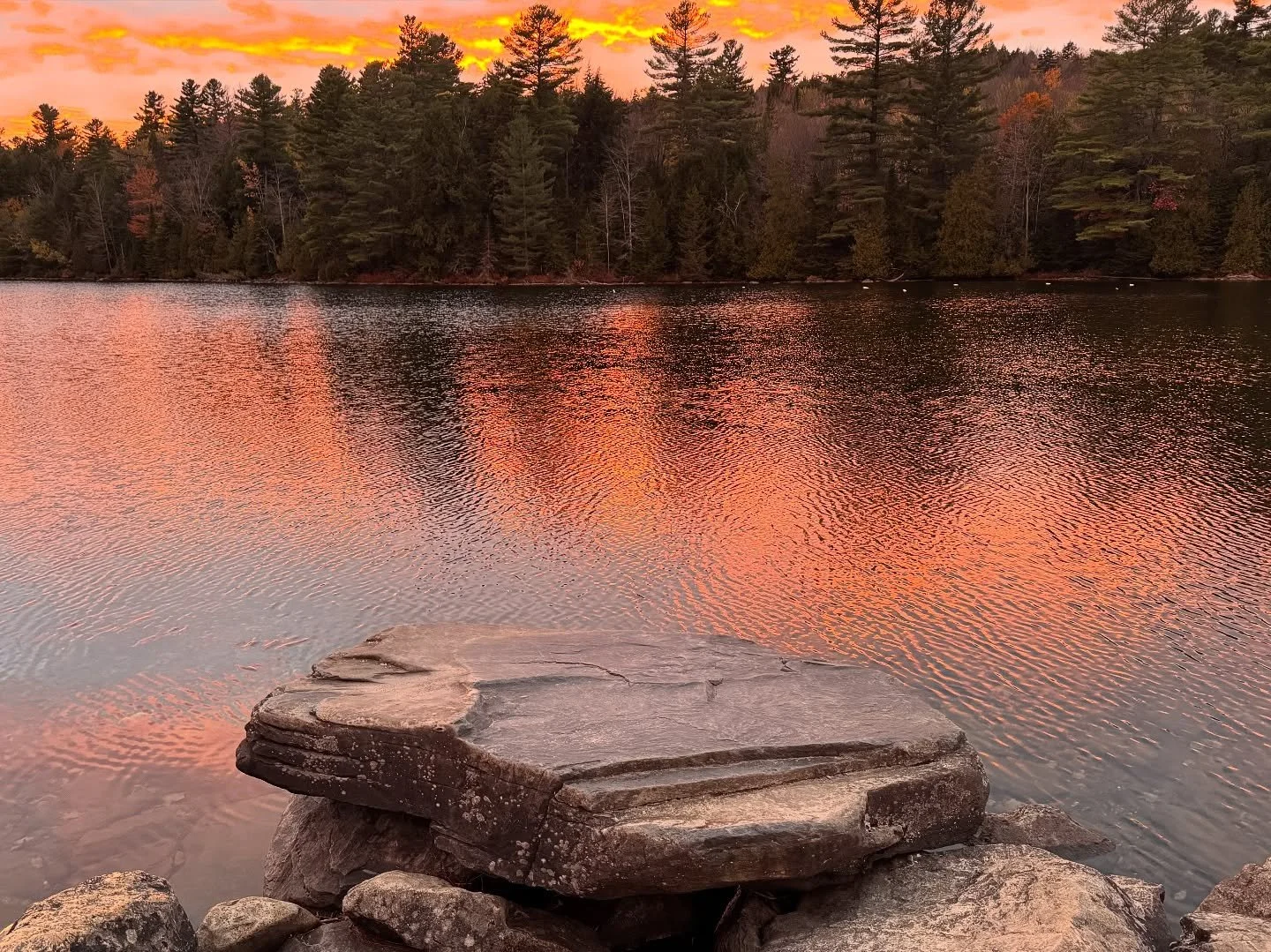 This beautiful sunset occurred on my first evening in Jouvence Quebec which - a lovely location in the Eastern Townships.  I was lucky to be able to spend a very creative 6 days there and I write about it in this week’s blog post (link in my bi