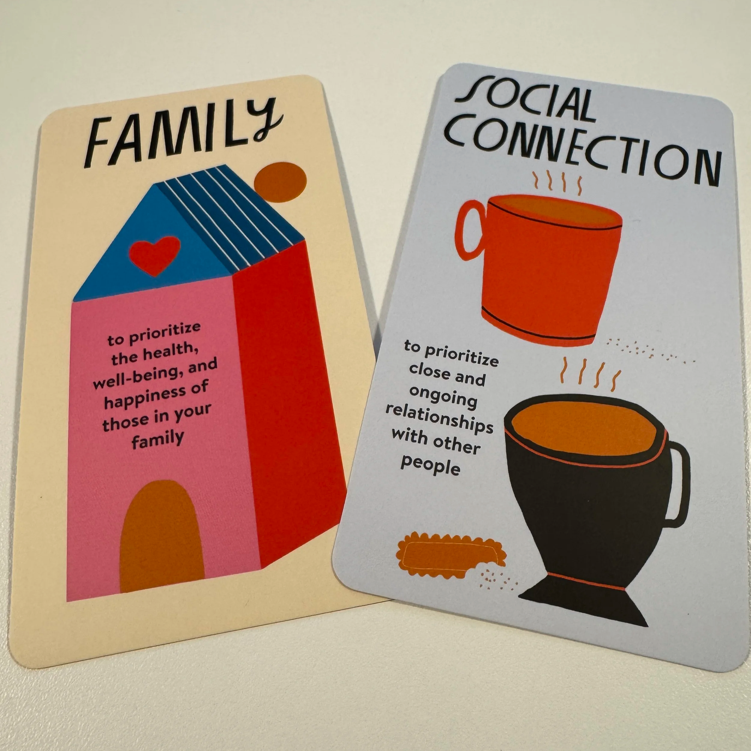 values cards