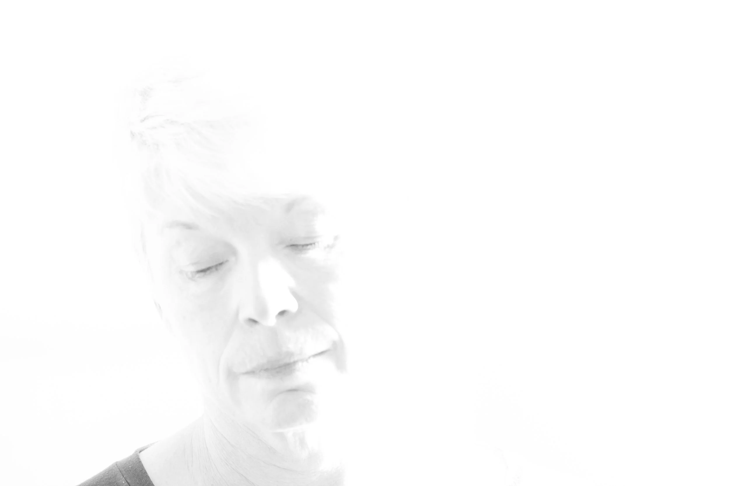 HIgh key self portrait image