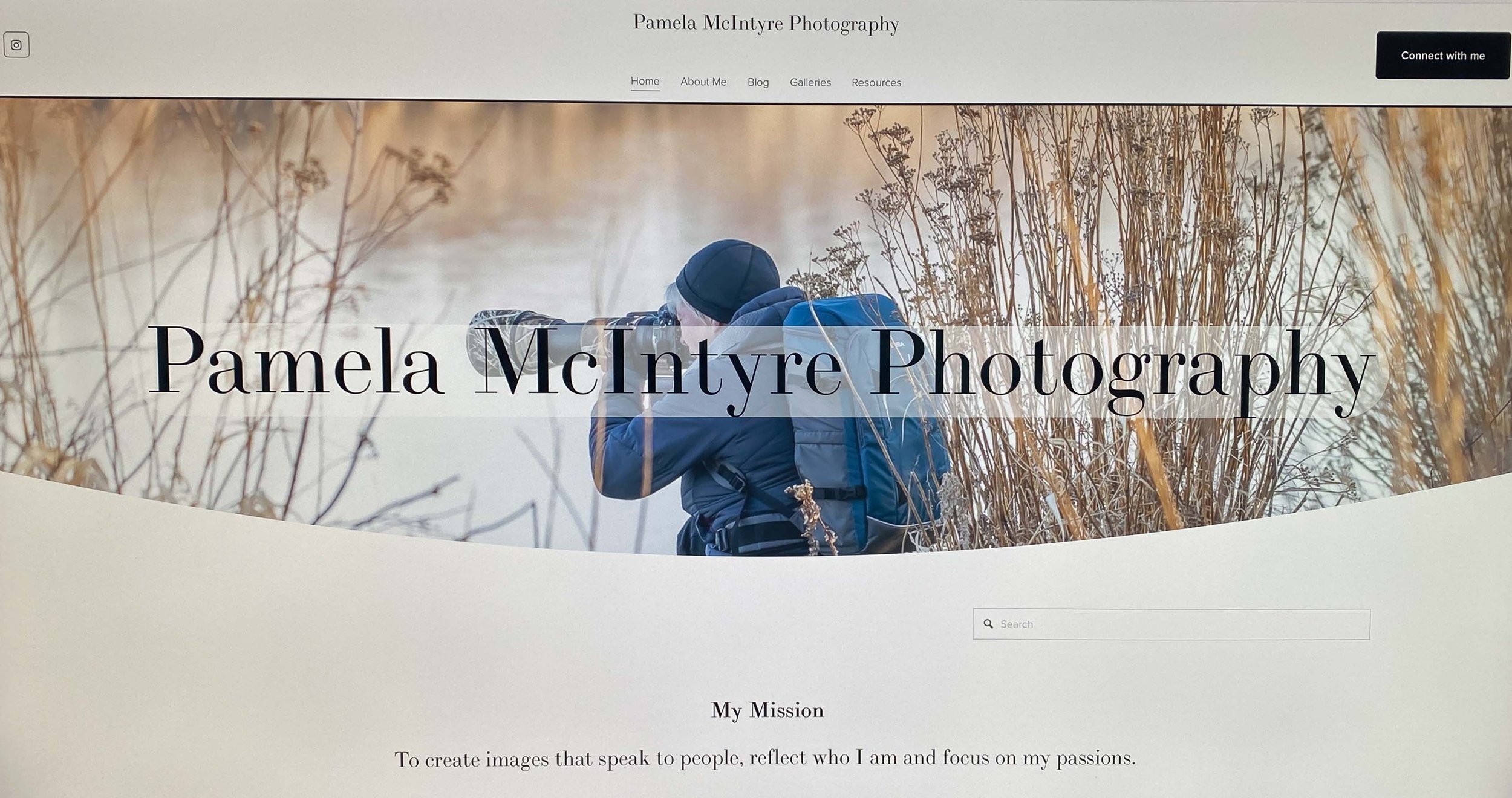 Website home page