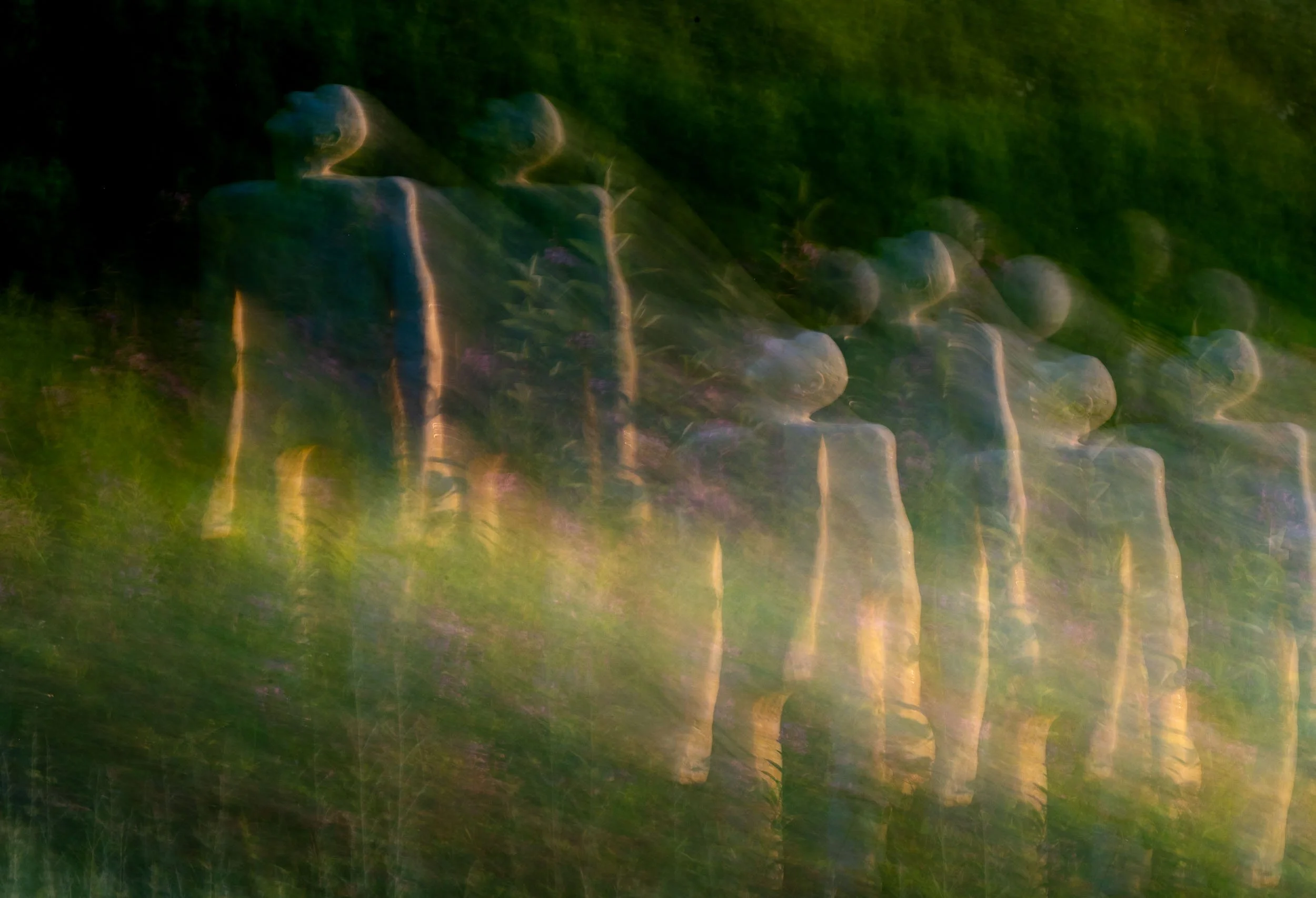 ICM long exposure of sculpture at Kingsbrae Garden