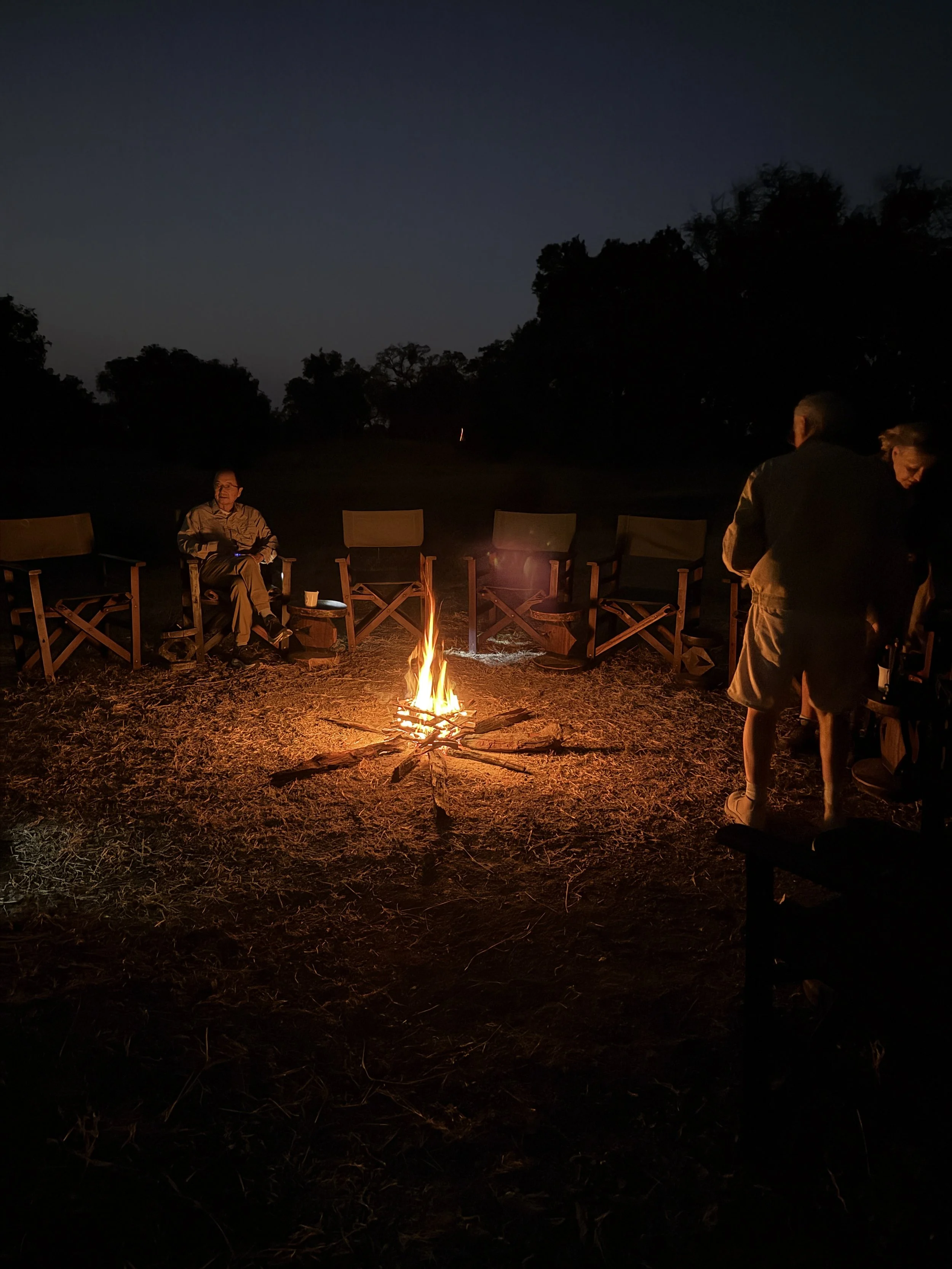 morning meal by the campfire as the sun comes up